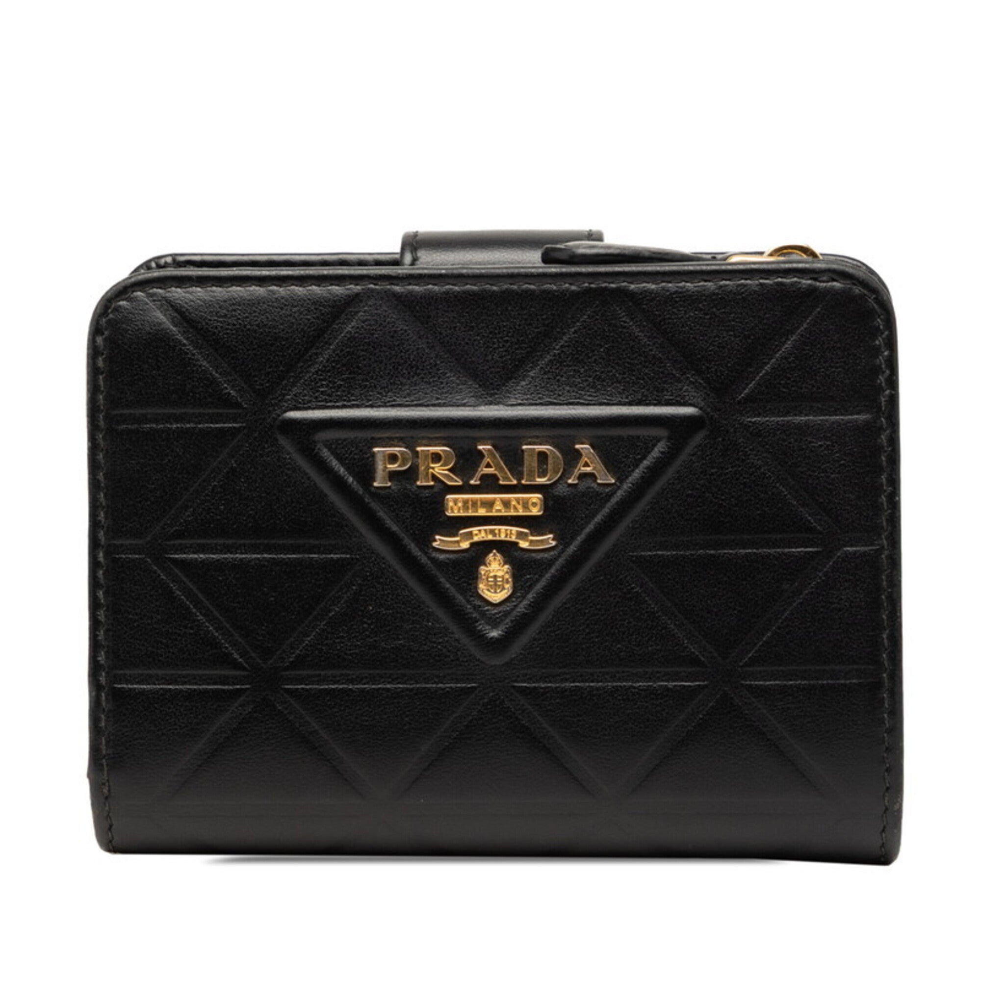 Prada Black Leather Wallet (Bi-Fold) (Pre-Owned)