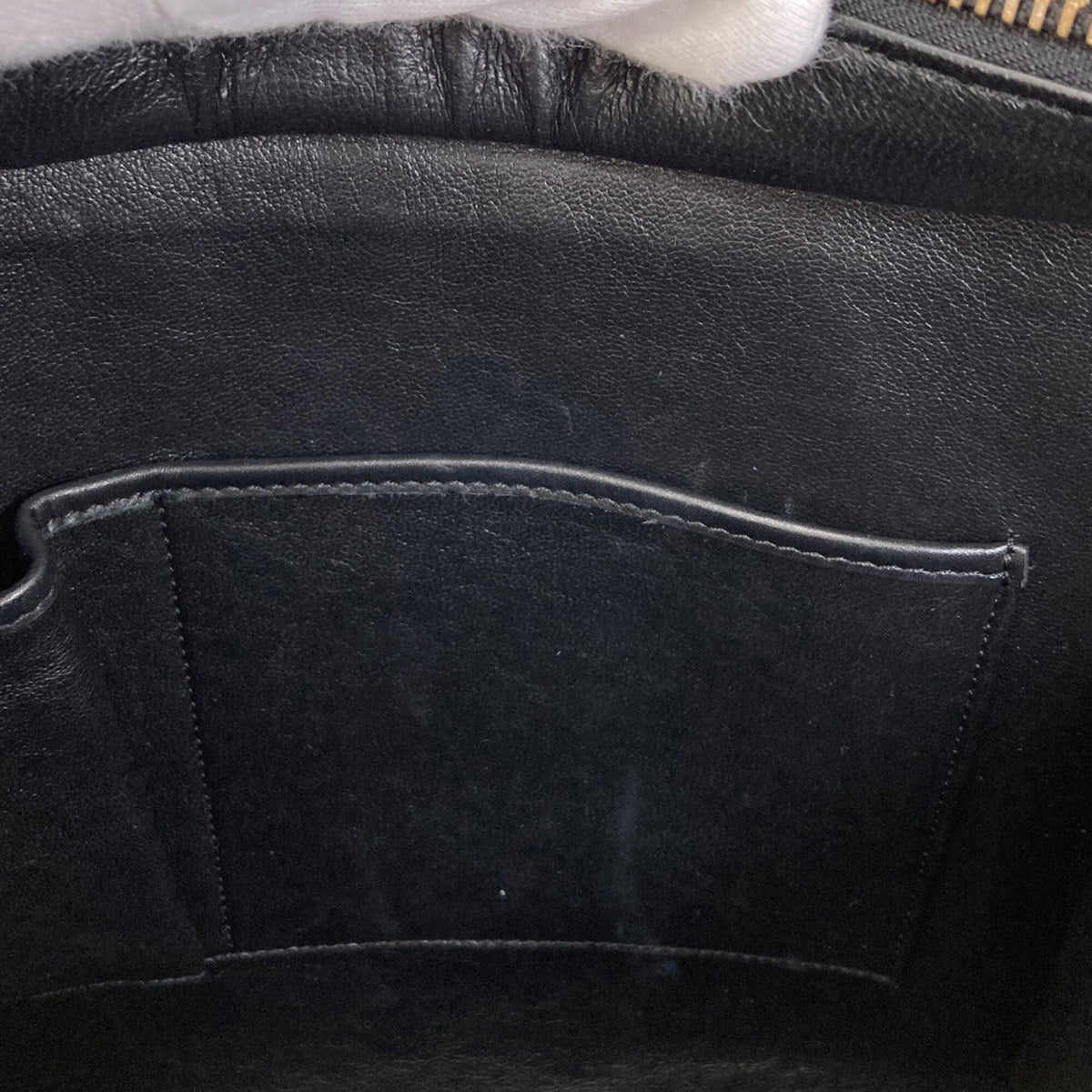 Celine Black Gray Red Color Leather Handbag (Pre-Owned)