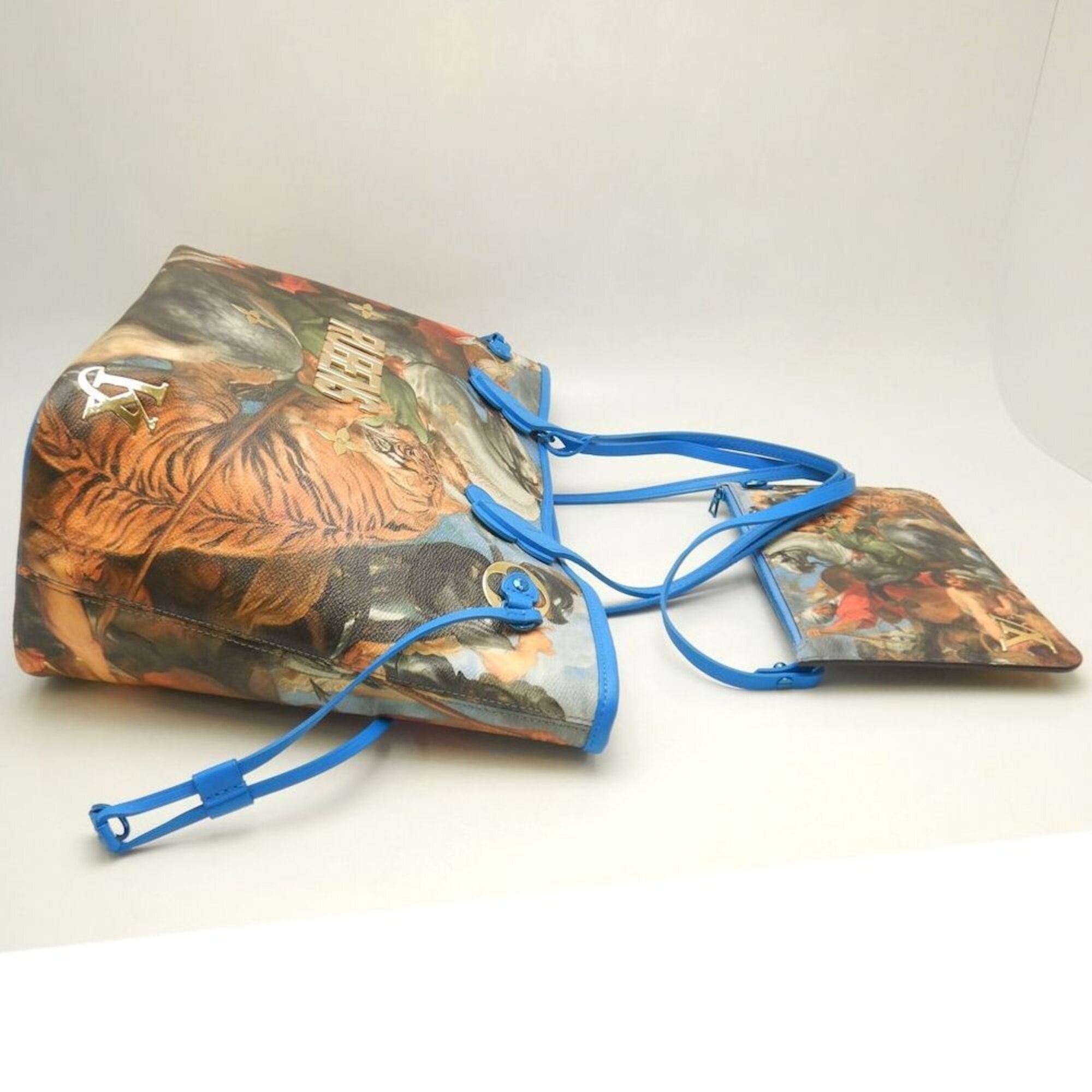 Louis Vuitton Grand Blue Coated Canvas Tote Bag (Pre-Owned)