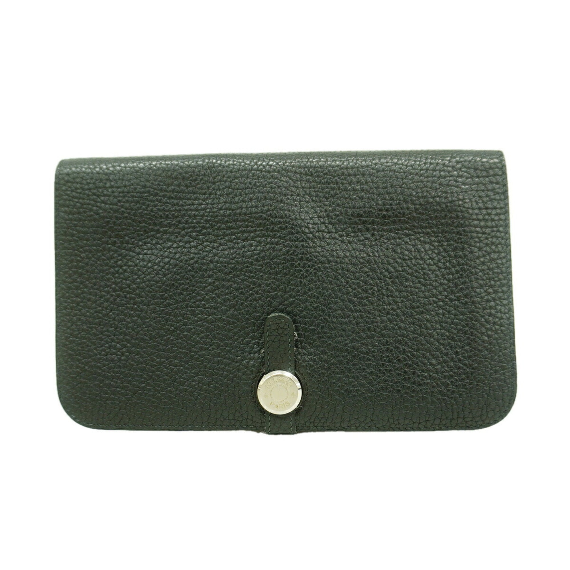 Hermes Black Togo Leather Long Wallet (Bi-Fold) (Pre-Owned)