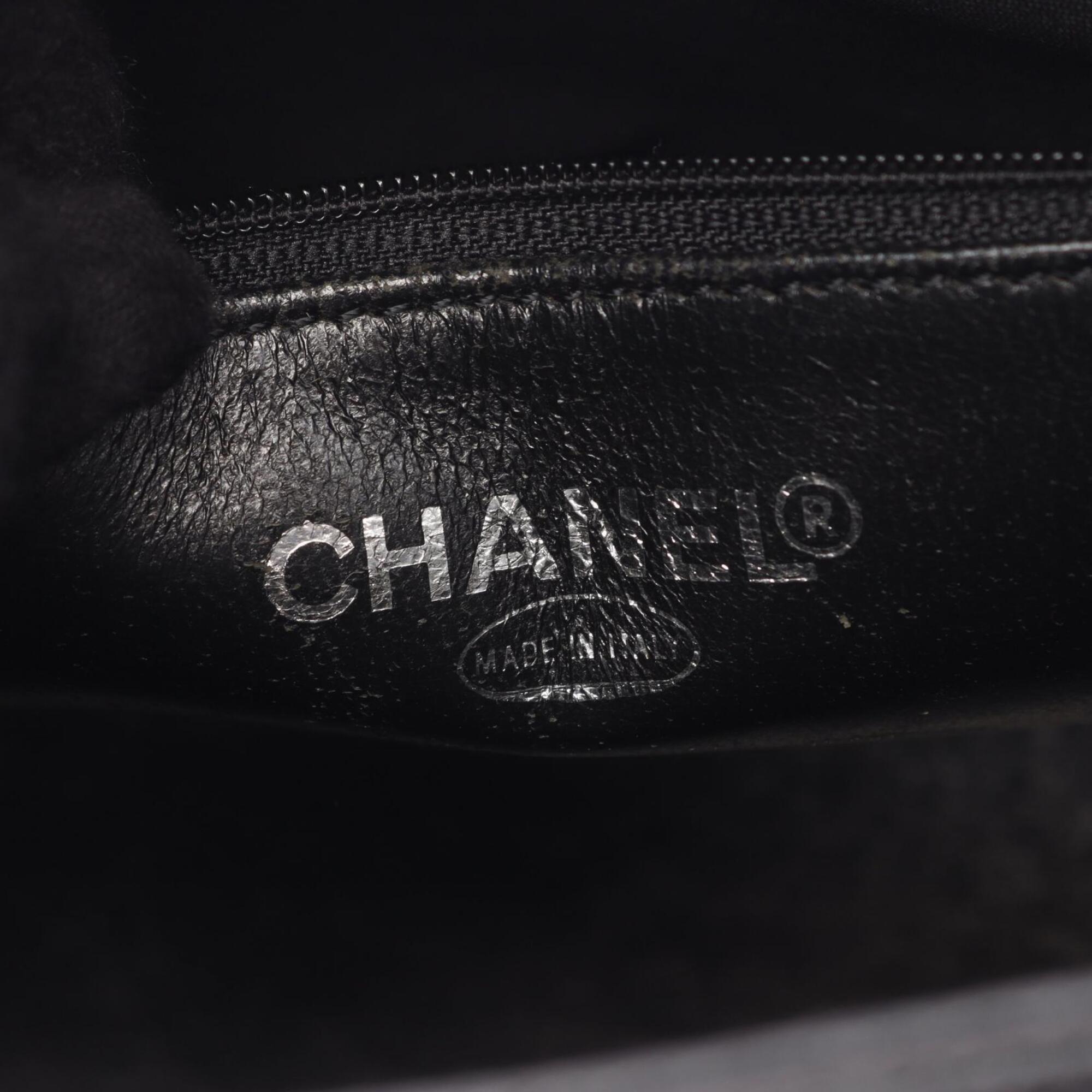 Chanel Black Grained Calfskin Handbag Tote Bag (Pre-Owned)
