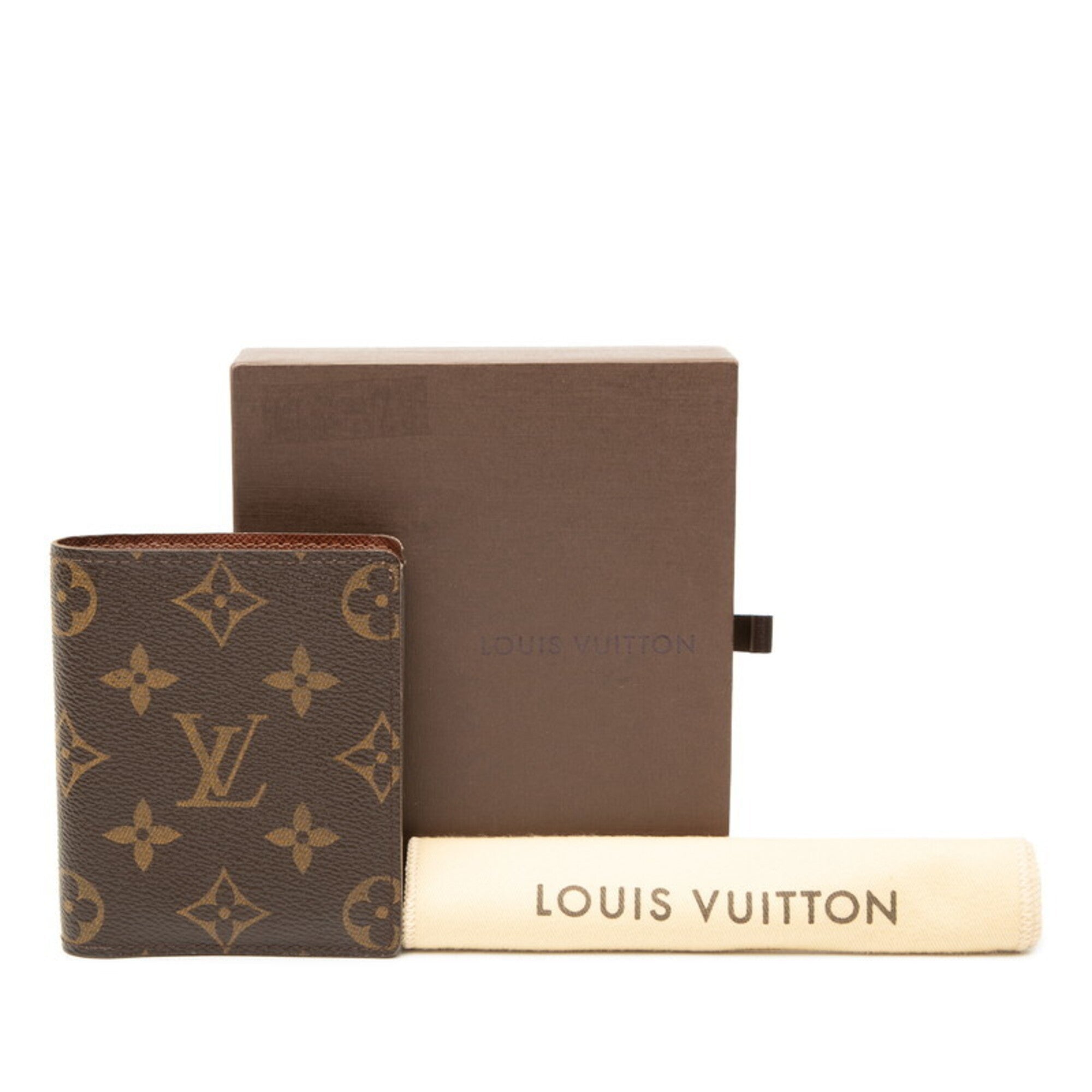 Louis Vuitton Monogram Brown Pvc Leather Wallet (Bi-Fold) (Pre-Owned)