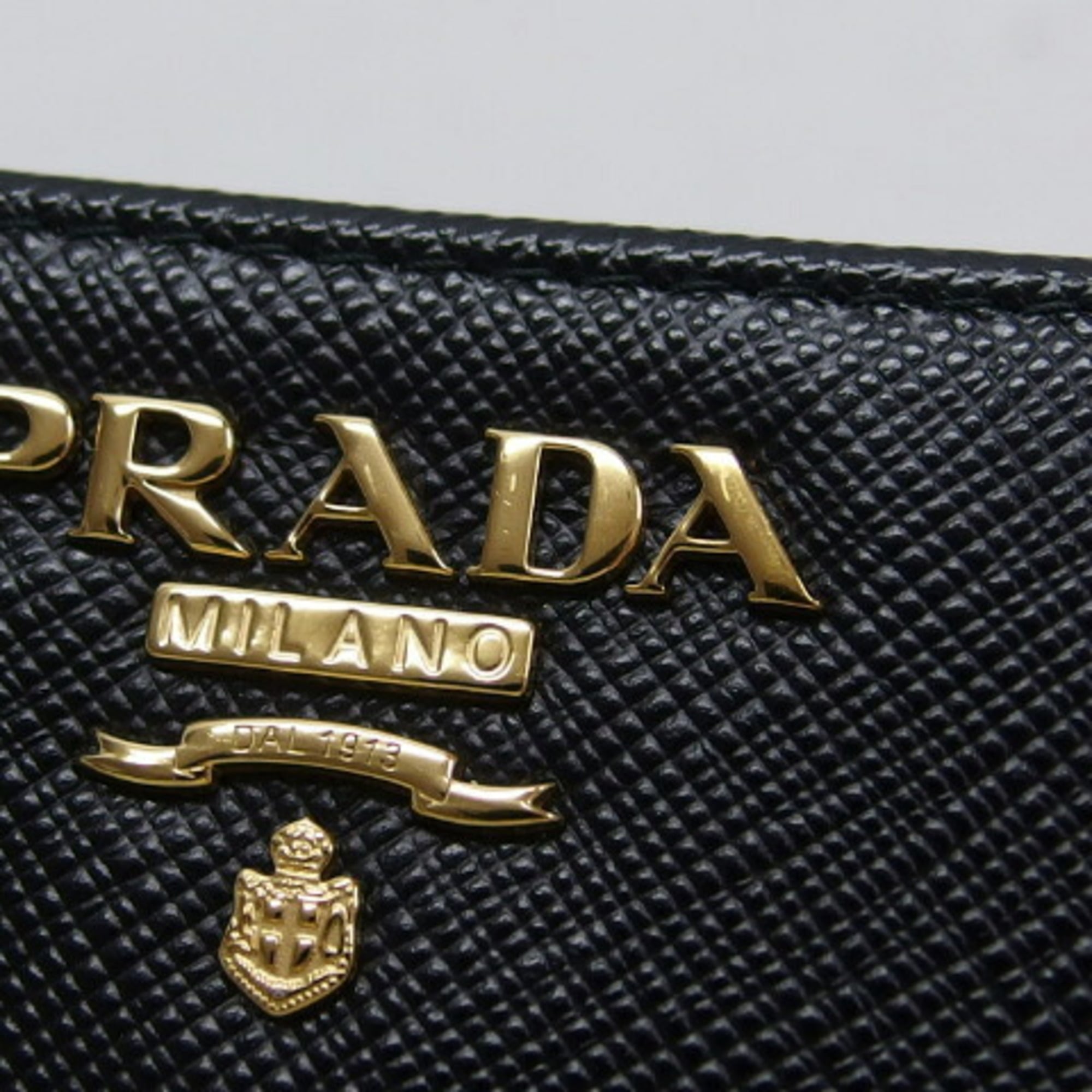 Prada Saffiano Black Nero Leather Wallet (Bi-Fold) (Pre-Owned)