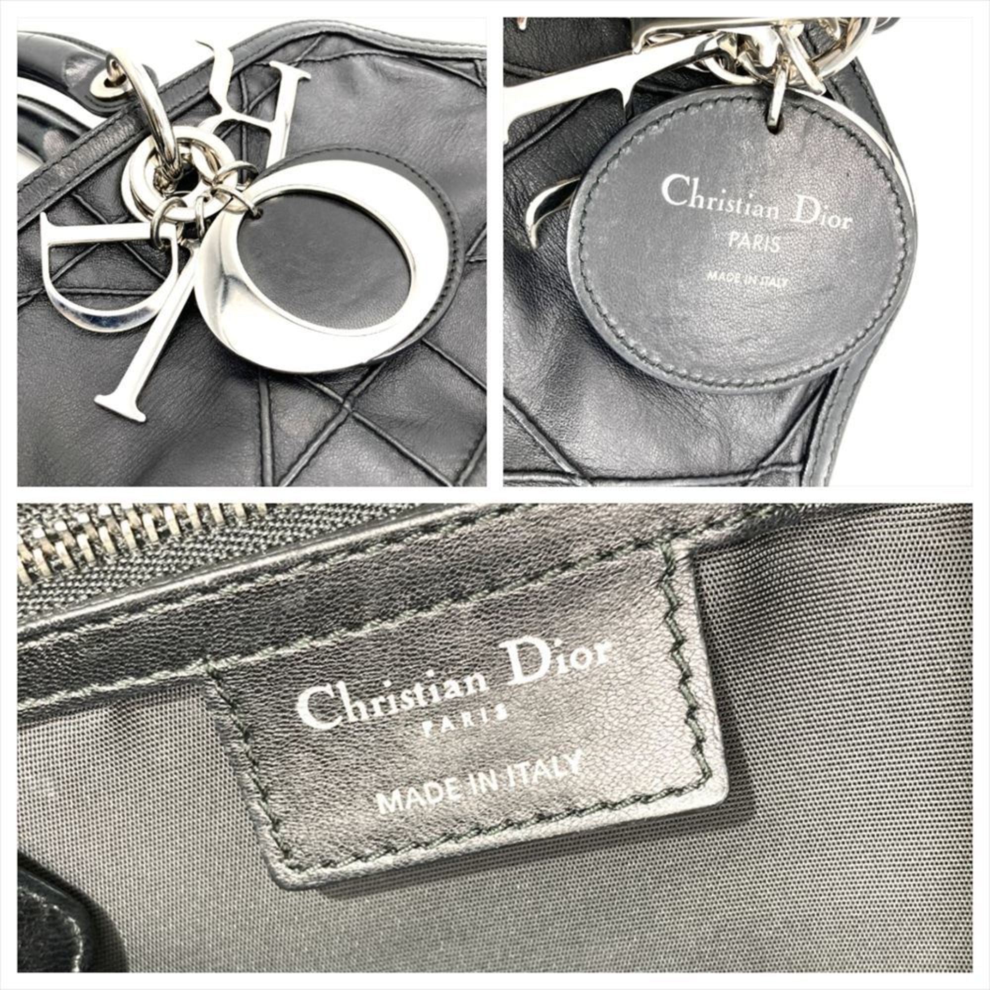 Christian Dior Black Leather Handbag (Pre-Owned)
