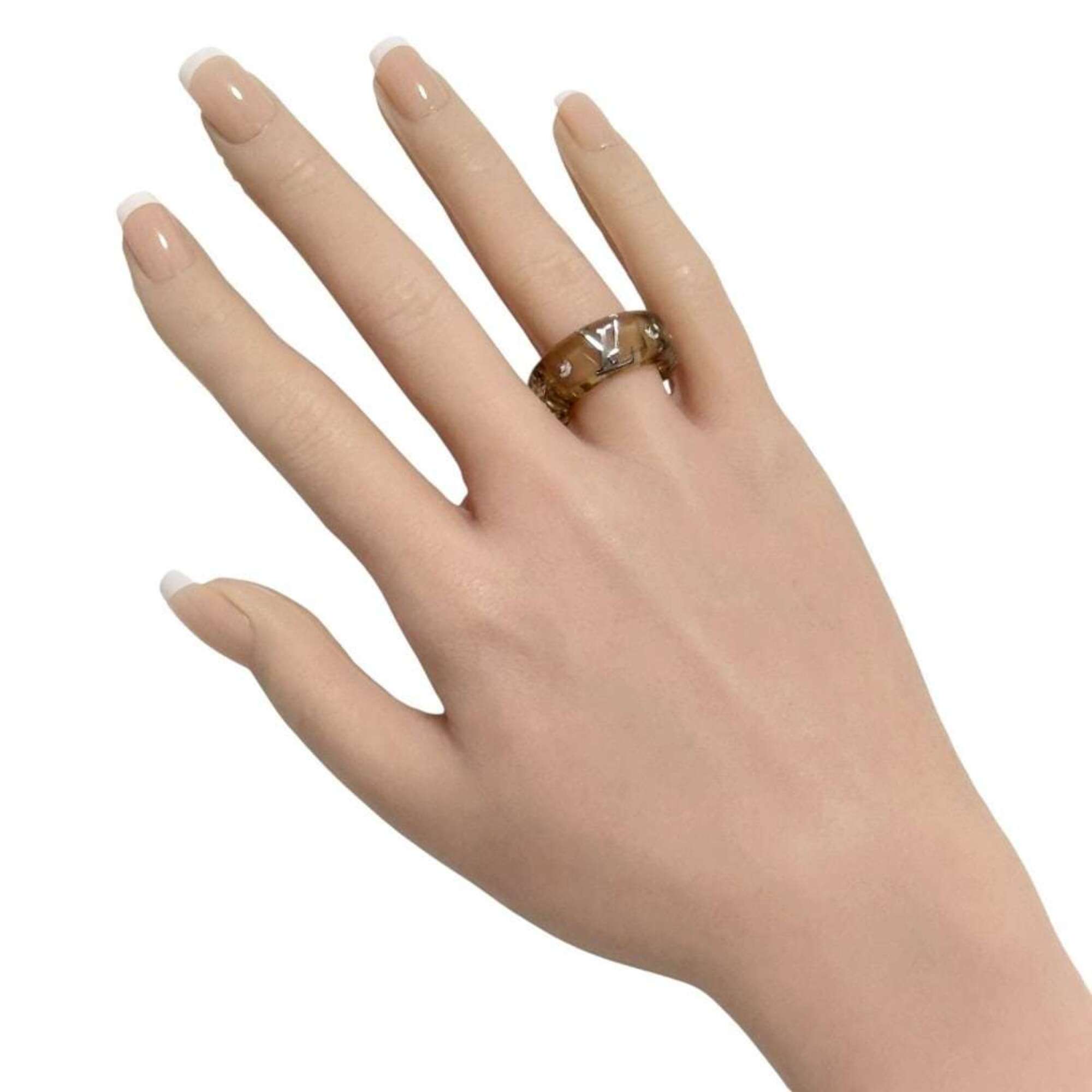 Louis Vuitton Resin Rhinestone Band Ring (Pre-Owned)