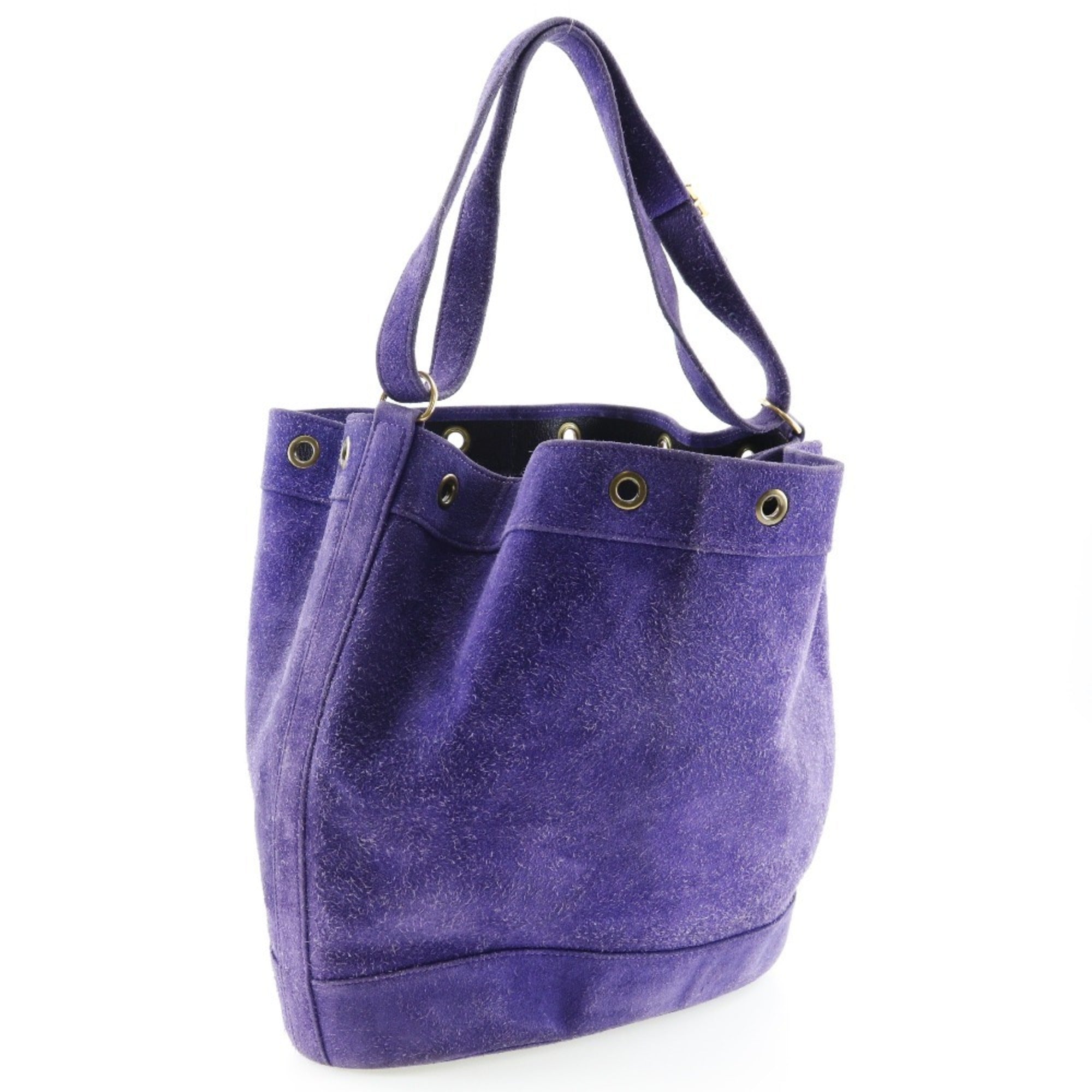 Hermes Purple Suede Shoulder Bag (Pre-Owned)