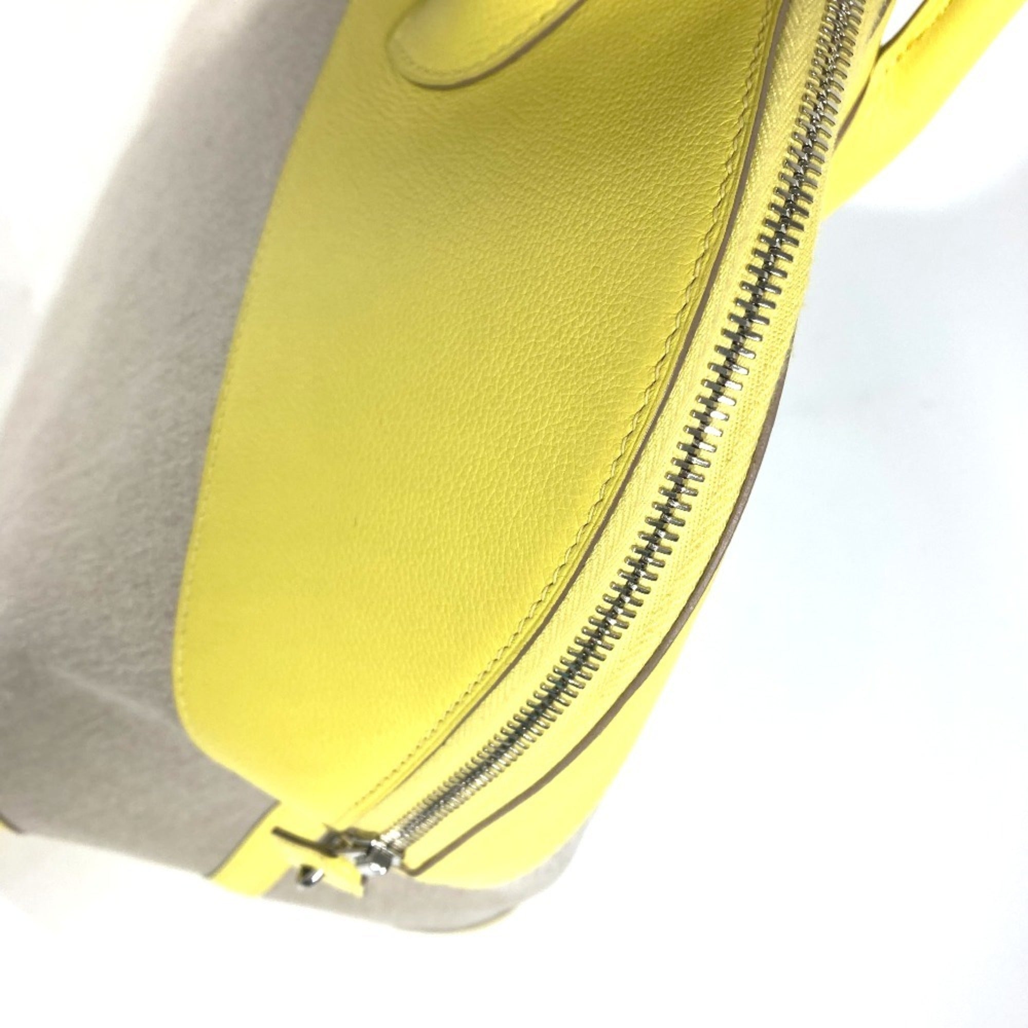 Hermes Beige Yellow Swift Leather Toile H Boston Bag Shoulder Bag Tote Bag (Pre-Owned)