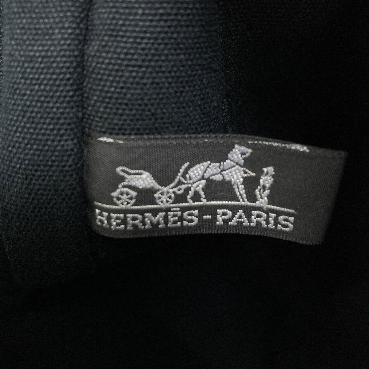 Hermes Black Canvas Handbag (Pre-Owned)