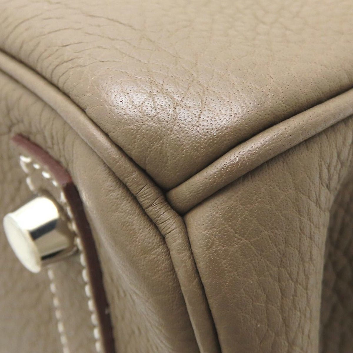 Hermes Birkin Etoupe Gray Togo Leather Handbag (Pre-Owned)