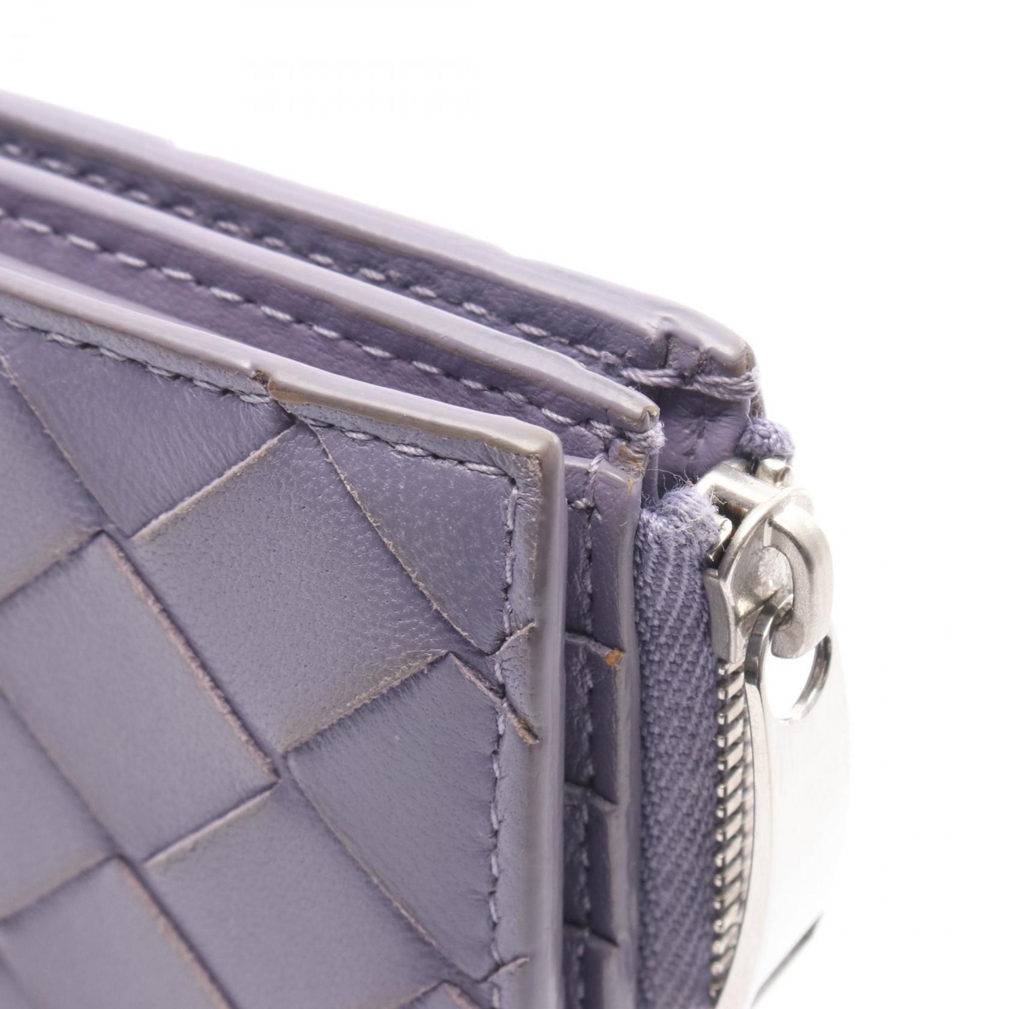 Bottega Veneta Purple Leather Wallet (Bi-Fold) (Pre-Owned)