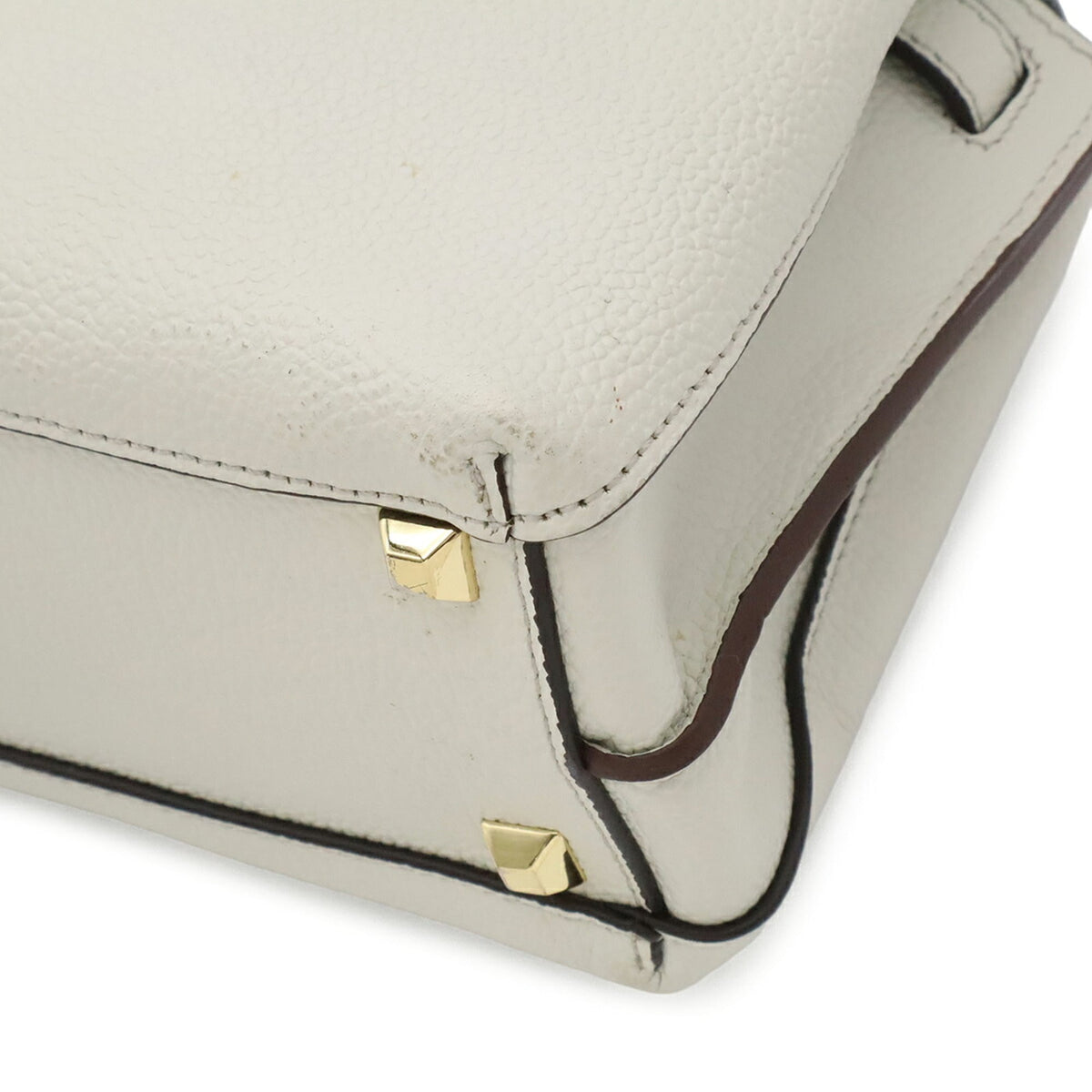 Mcm Ivory Off-White Leather Handbag Shoulder Bag (Pre-Owned)