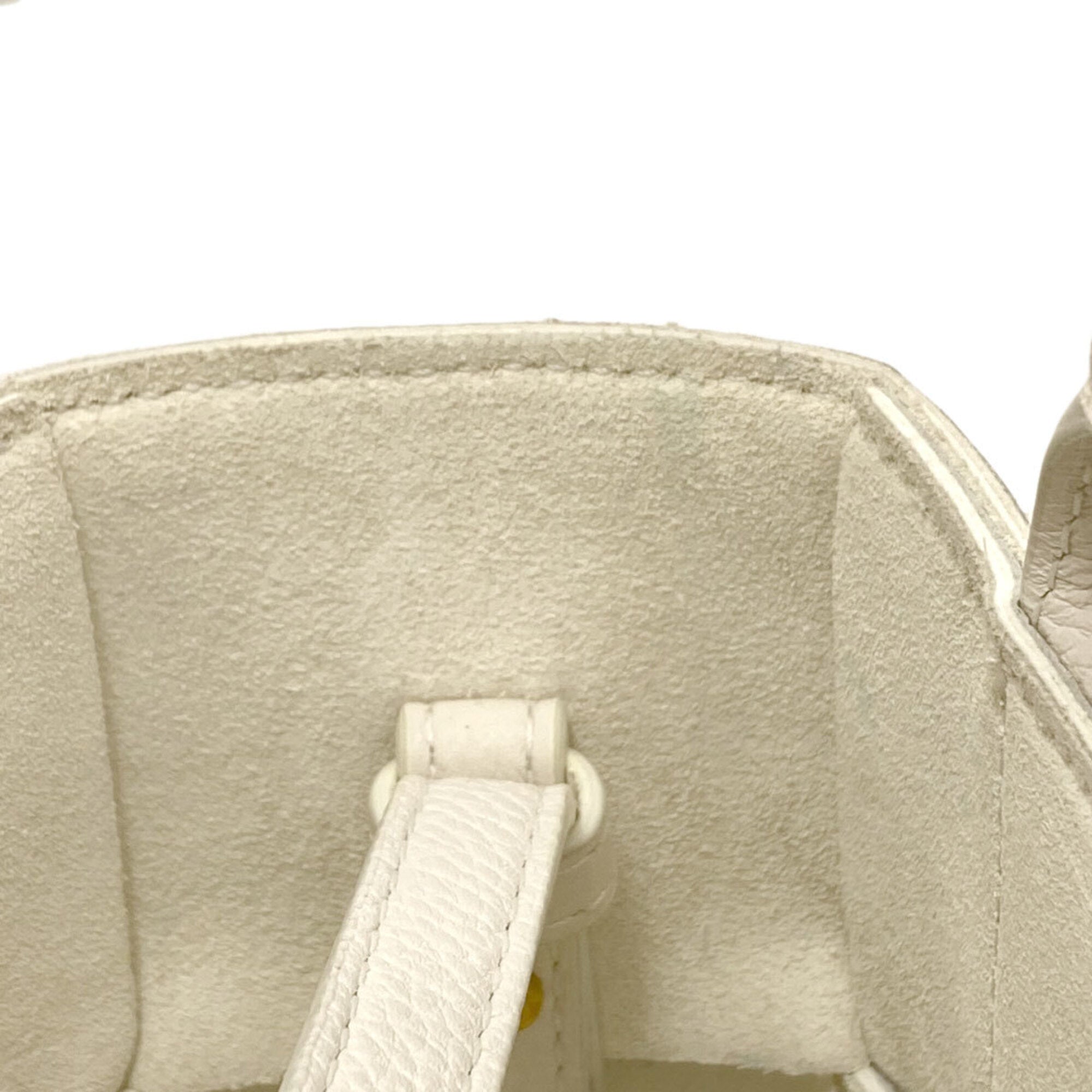 Bottega Veneta White Leather Handbag Pouch (Pre-Owned)