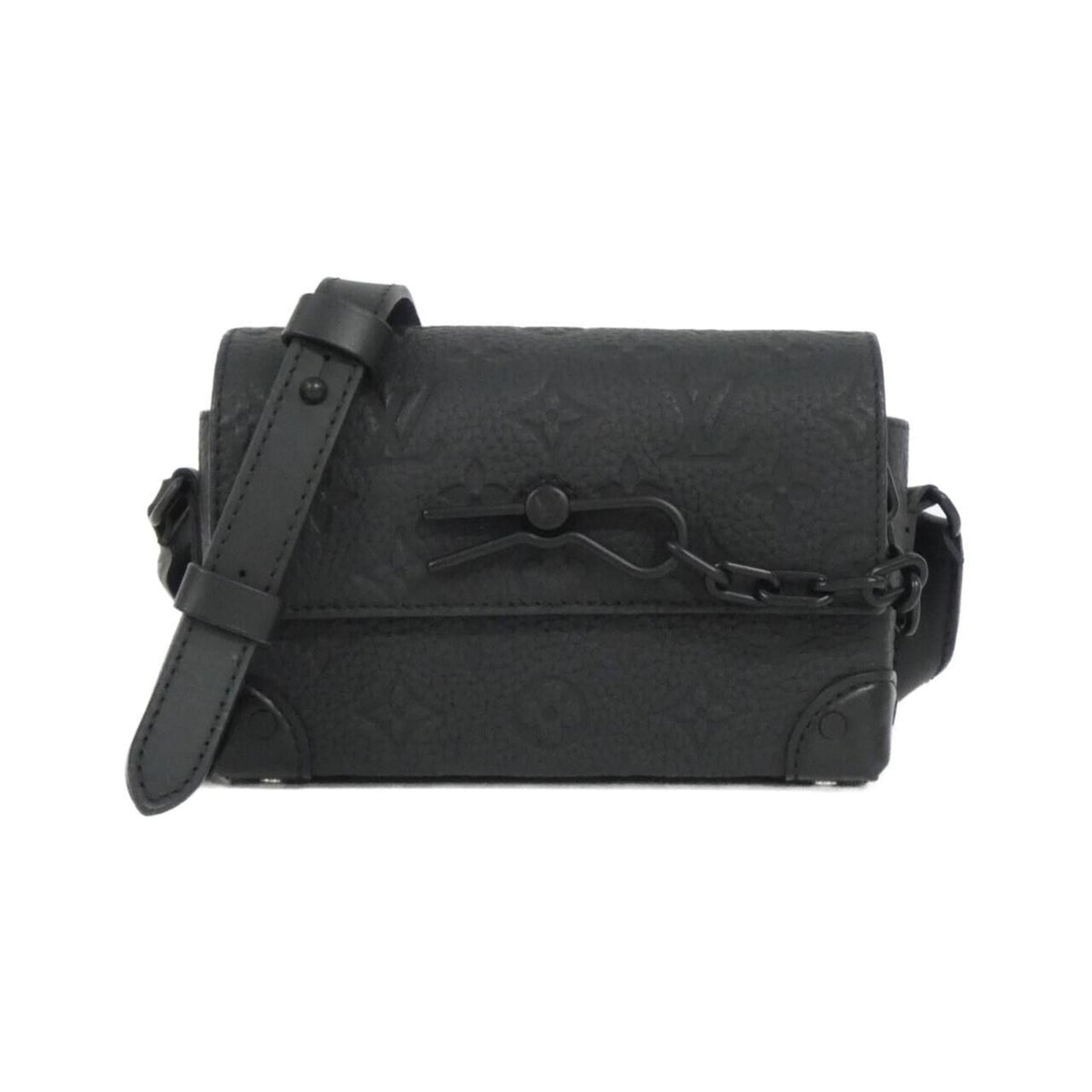 Louis Vuitton Black Leather Shoulder Bag (Pre-Owned)
