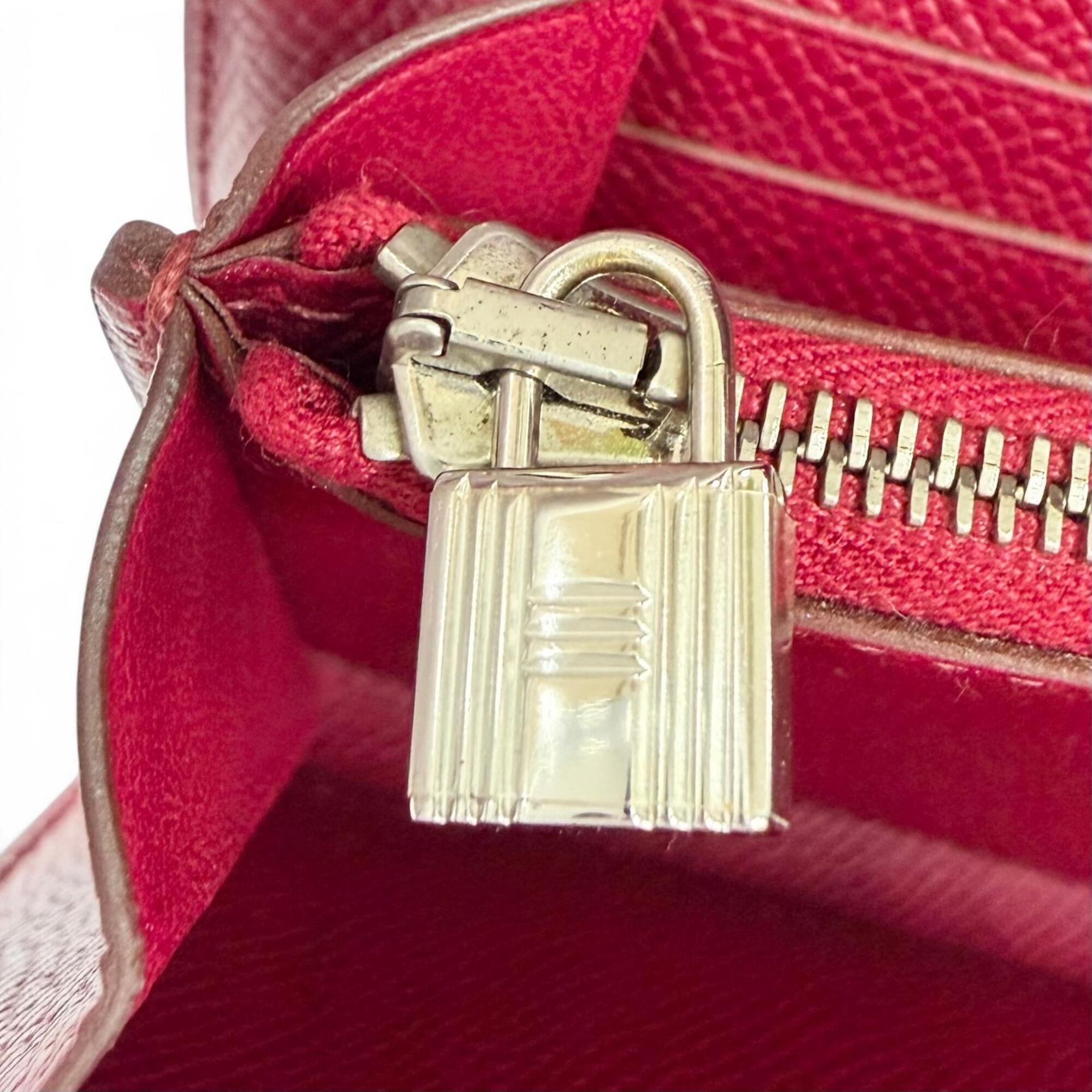 Hermes Ruby Epsom Leather Long Wallet (Bi-Fold) (Pre-Owned)