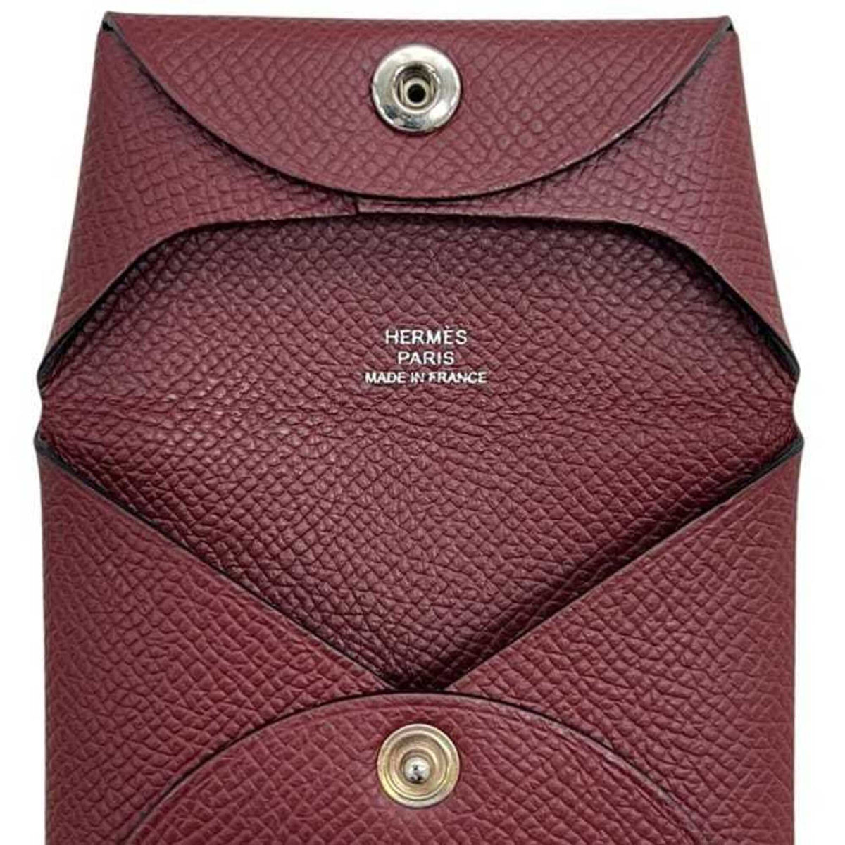 Hermes Bordeaux Epsom Leather Coin Purse/Coin Case (Pre-Owned)