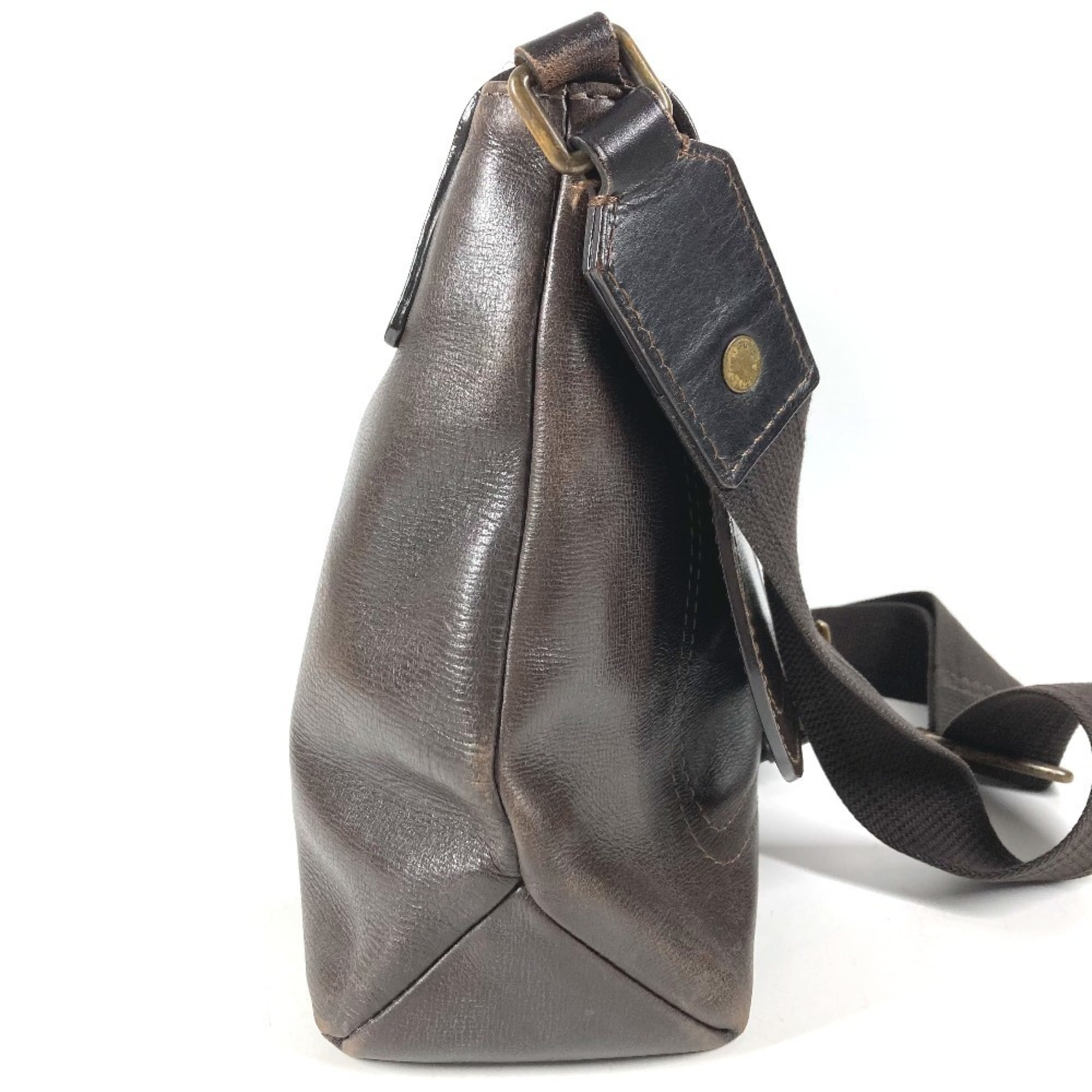 Louis Vuitton Brown Coffee Utah Leather Leather Messenger Bag Shoulder Bag (Pre-Owned)