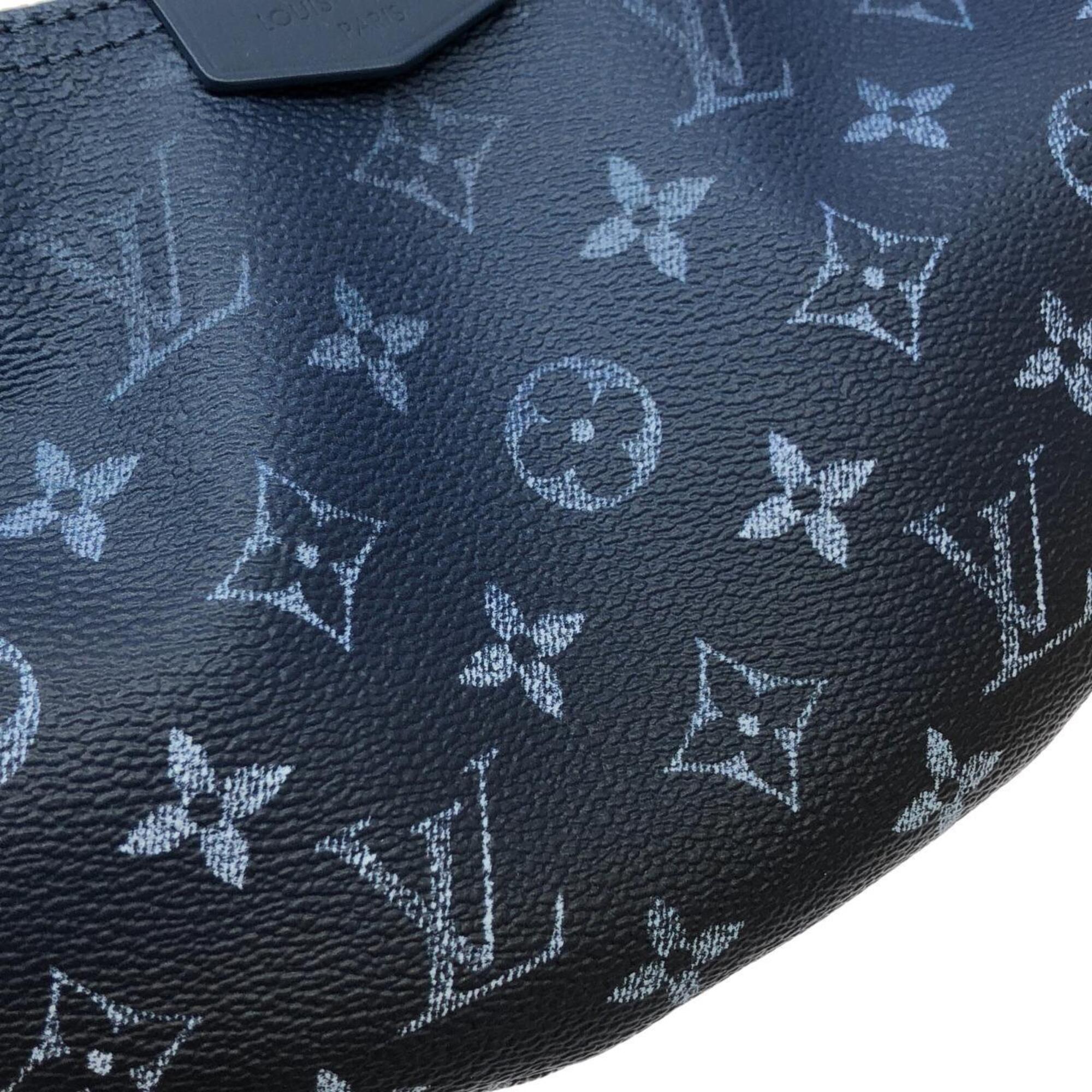 Louis Vuitton Blue Navy Coated Canvas Shoulder Bag (Pre-Owned)