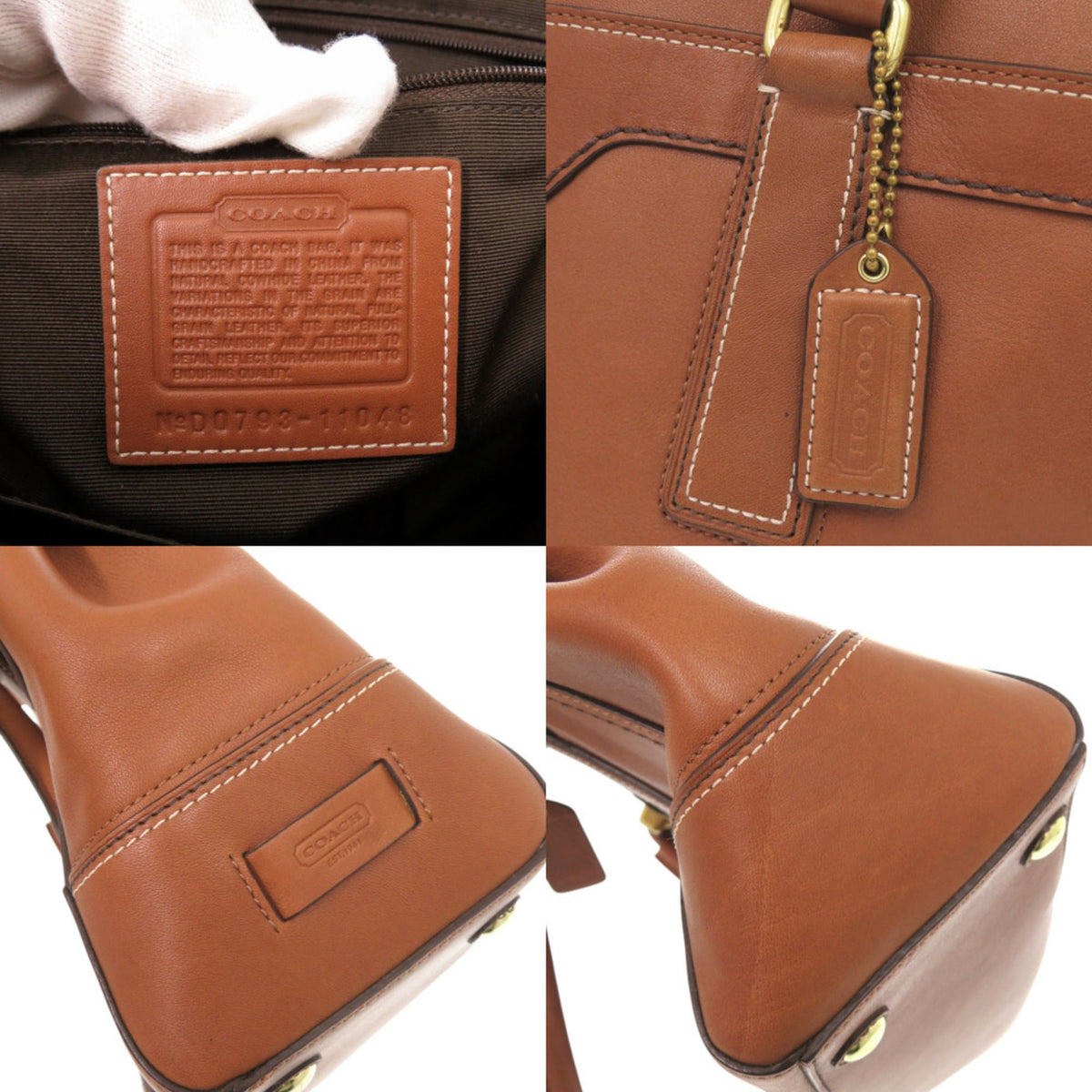 Coach Brown Leather Handbag Tote Bag (Pre-Owned)