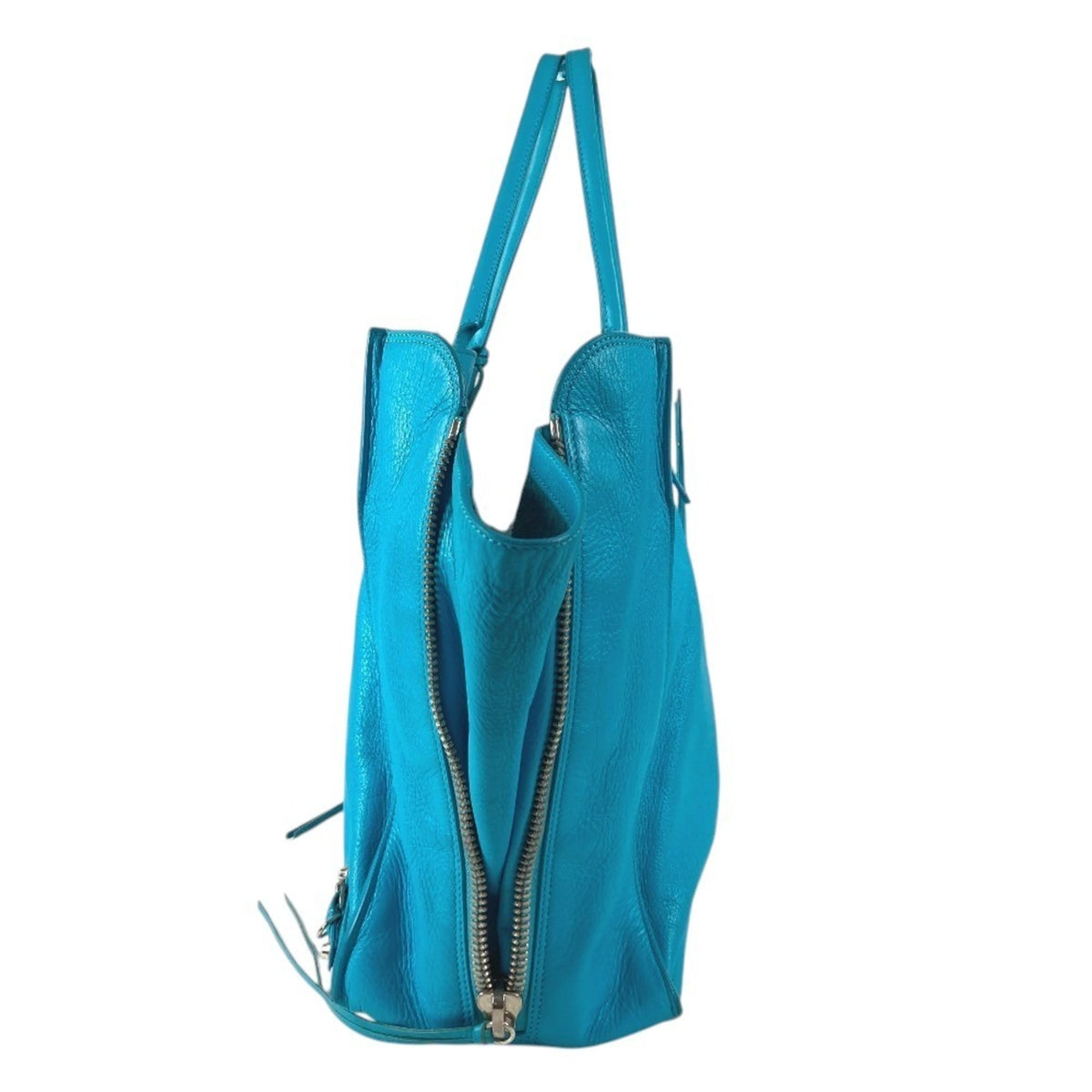 Louis Vuitton Blue Leather Shoulder Bag Tote Bag (Pre-Owned)