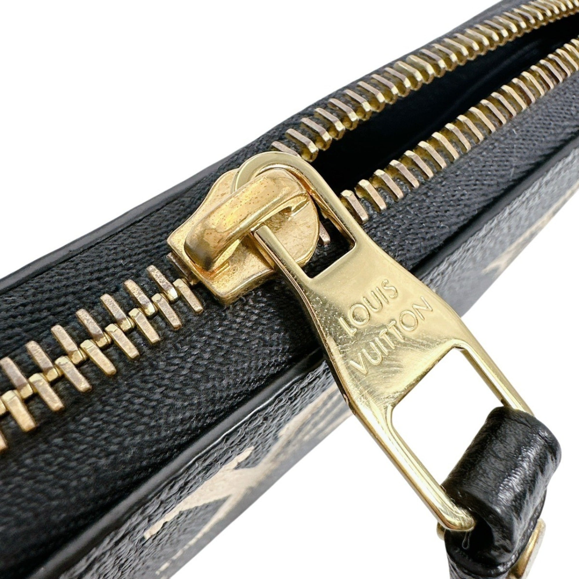 Louis Vuitton Beige Black Monogram Empreinte Long Wallet (Bi-Fold) (Pre-Owned)