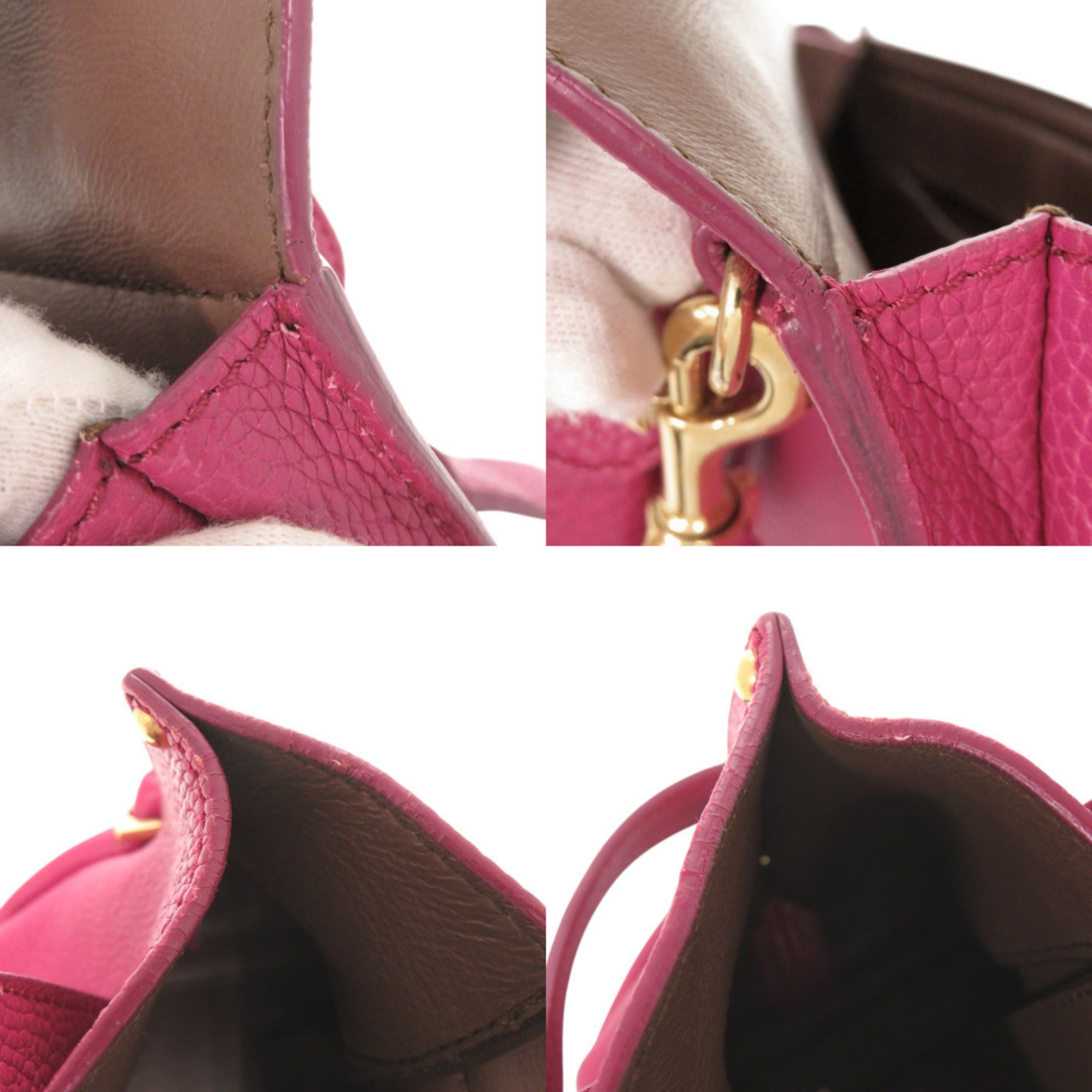 Salvatore Ferragamo Pink Leather Handbag Shoulder Bag (Pre-Owned)