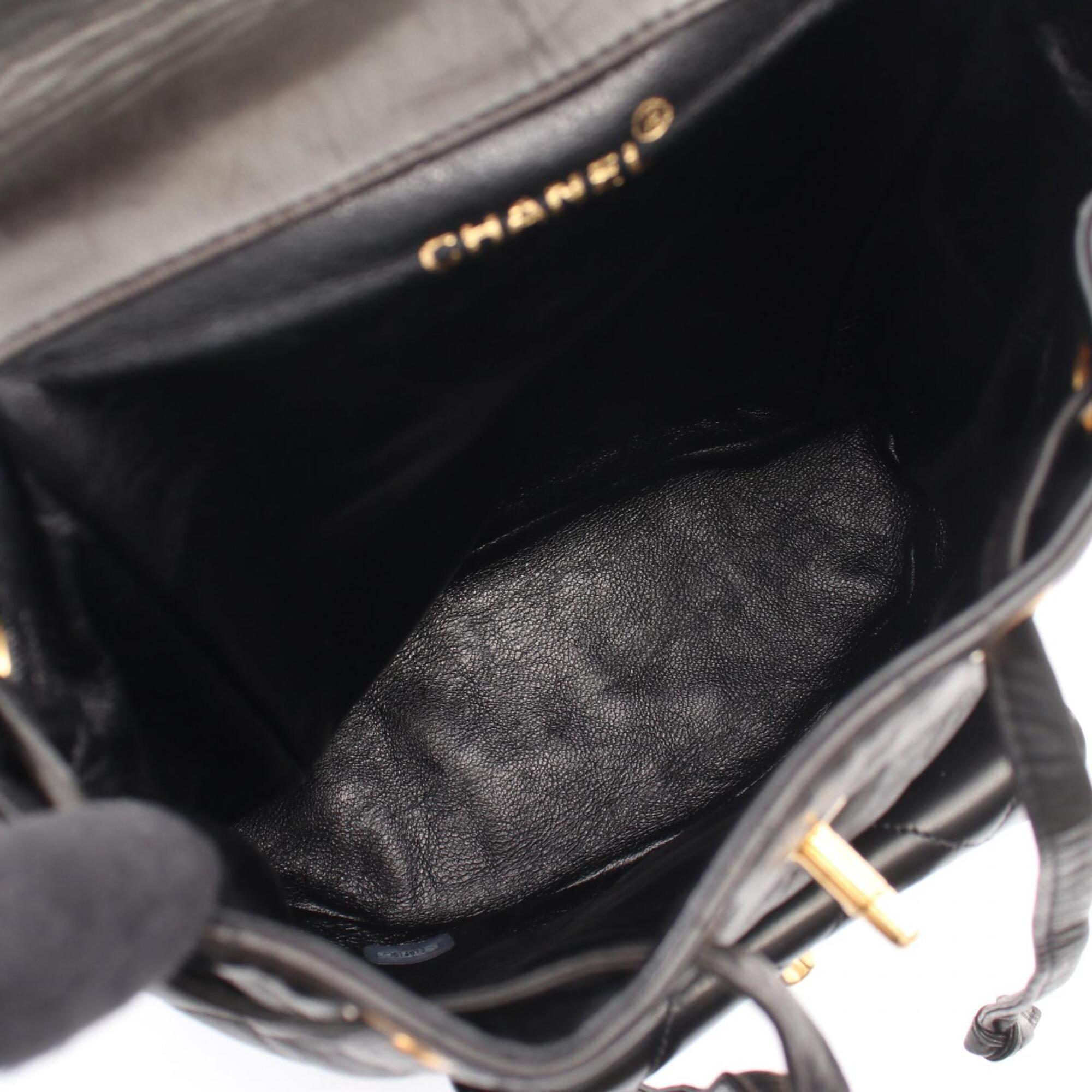 Chanel Black Leather Backpack (Pre-Owned)