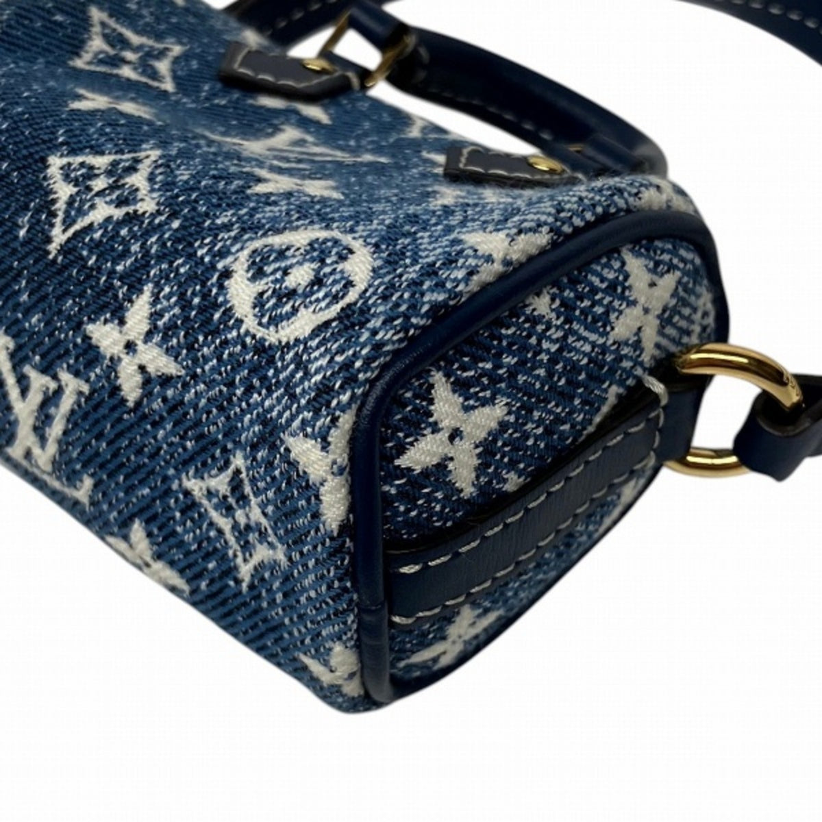 Louis Vuitton Blue Monogram Canvas Handbag Shoulder Bag (Pre-Owned)