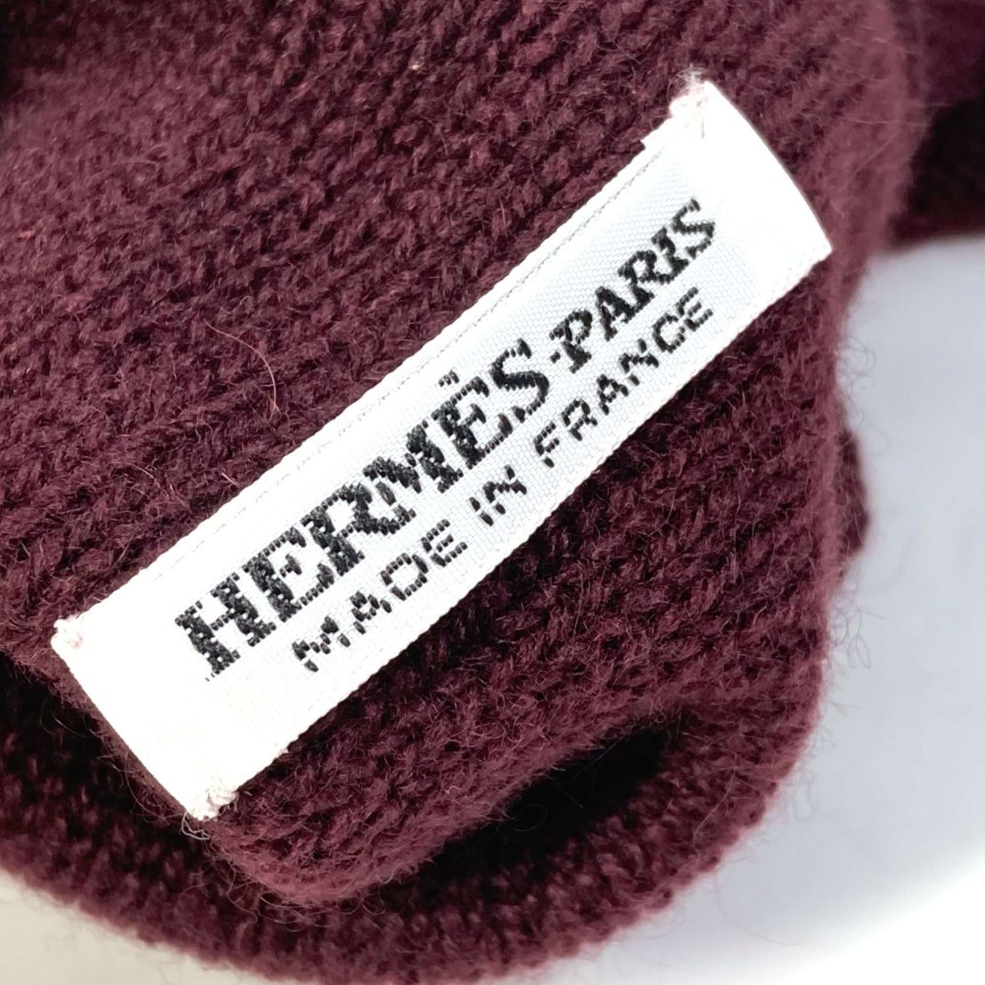 Hermes Bordeaux Cashmere Warm Gloves (Pre-Owned)