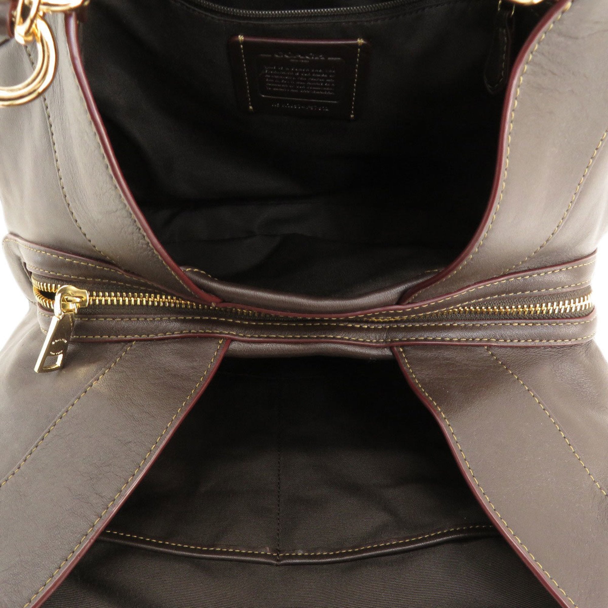 Coach Signature Brown Signature Line Tote Bag (Pre-Owned)