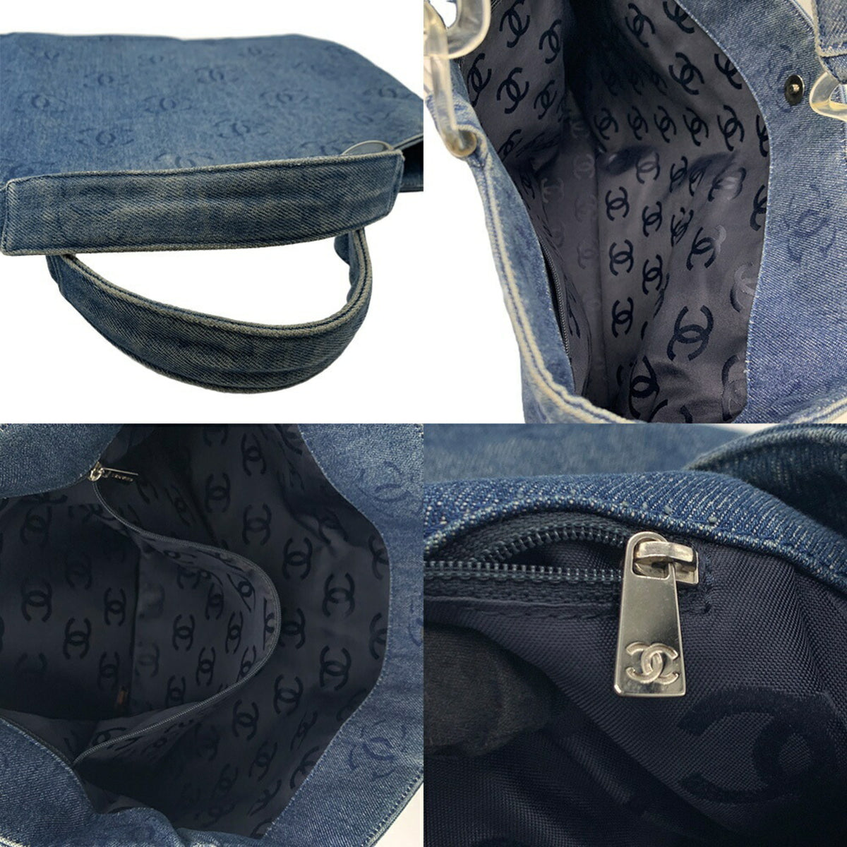 Chanel Denim Denim Tote Bag (Pre-Owned)