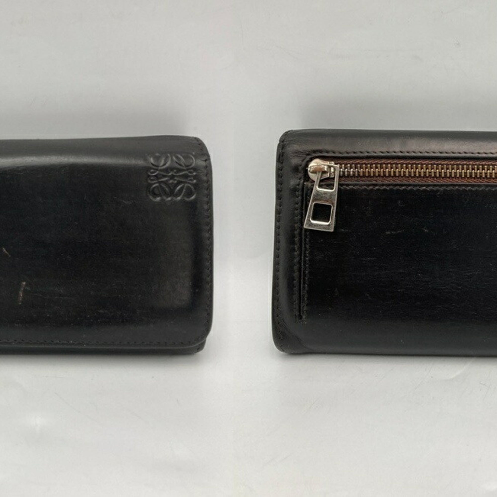 Loewe Black Leather Long Wallet (Bi-Fold) (Pre-Owned)