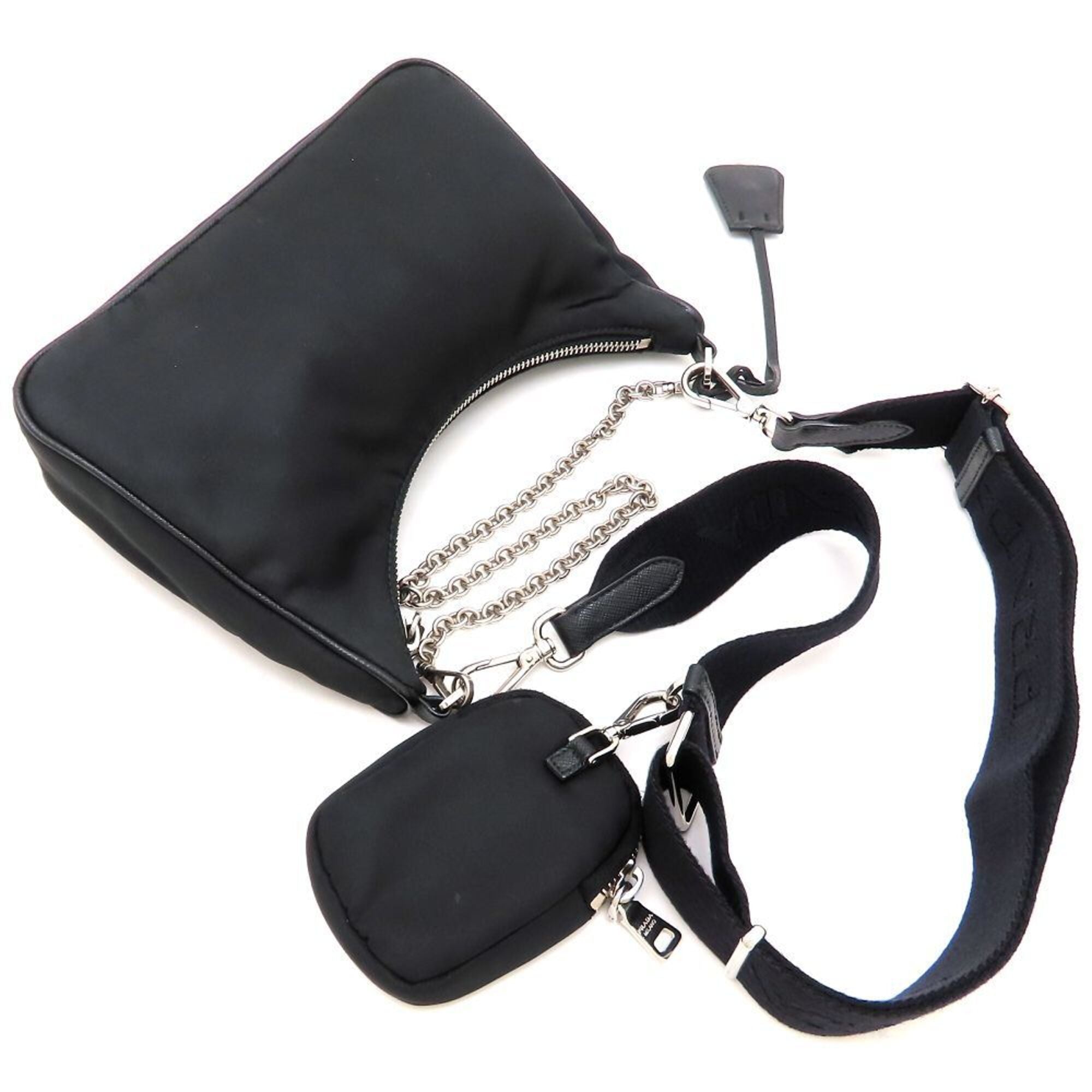 Prada Black Nero Nylon Shoulder Bag (Pre-Owned)