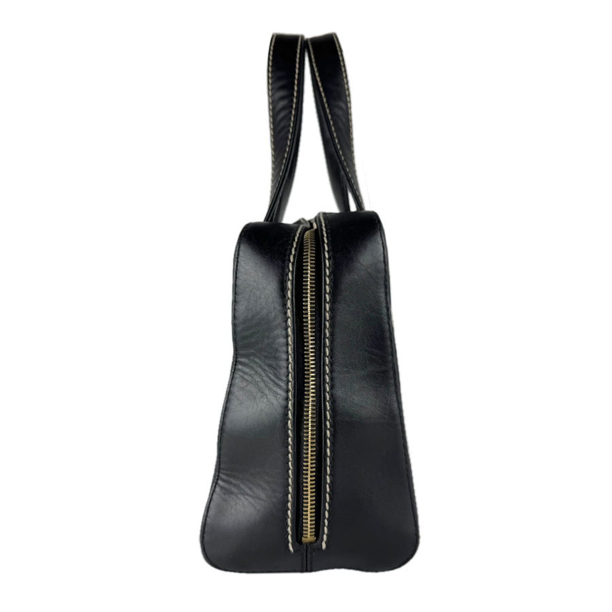 Chanel Black Leather Handbag (Pre-Owned)