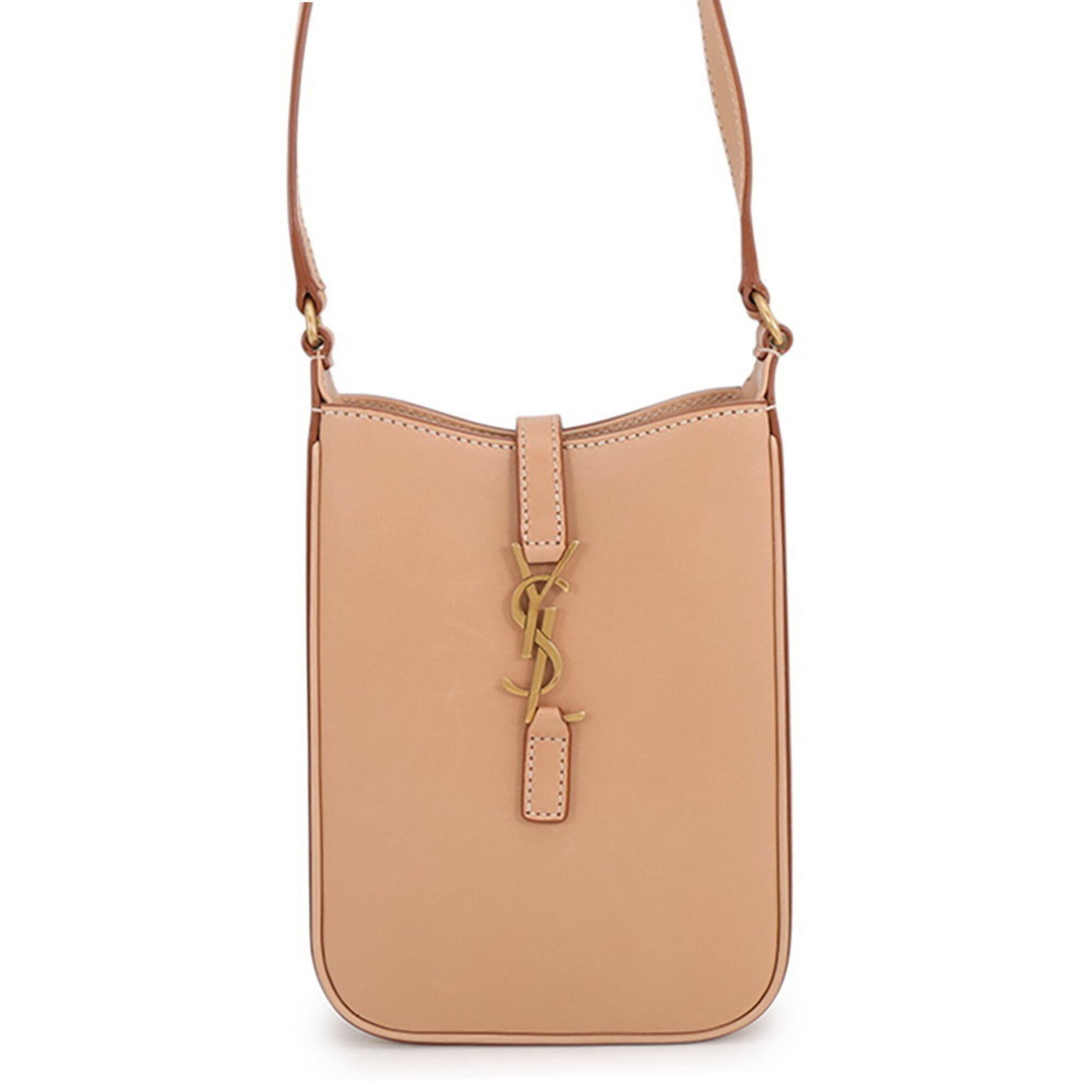 Yves Saint Laurent Beige Leather Handbag Shoulder Bag (Pre-Owned)
