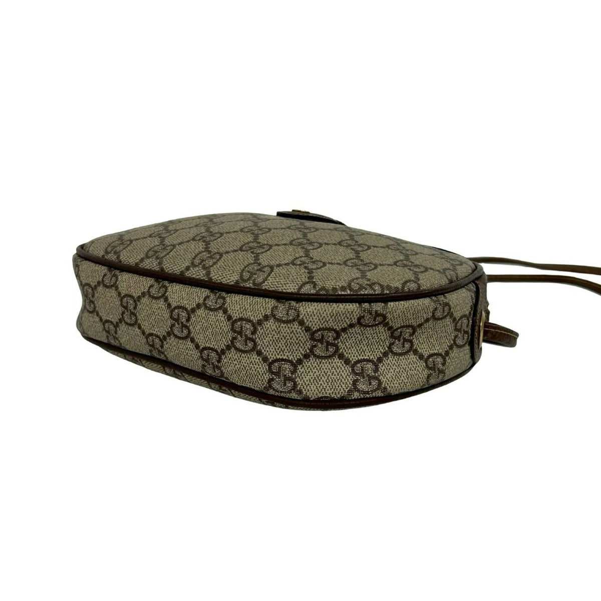 Gucci Brown Green Red Color Pvc Leather Pochette Shoulder Bag (Pre-Owned)