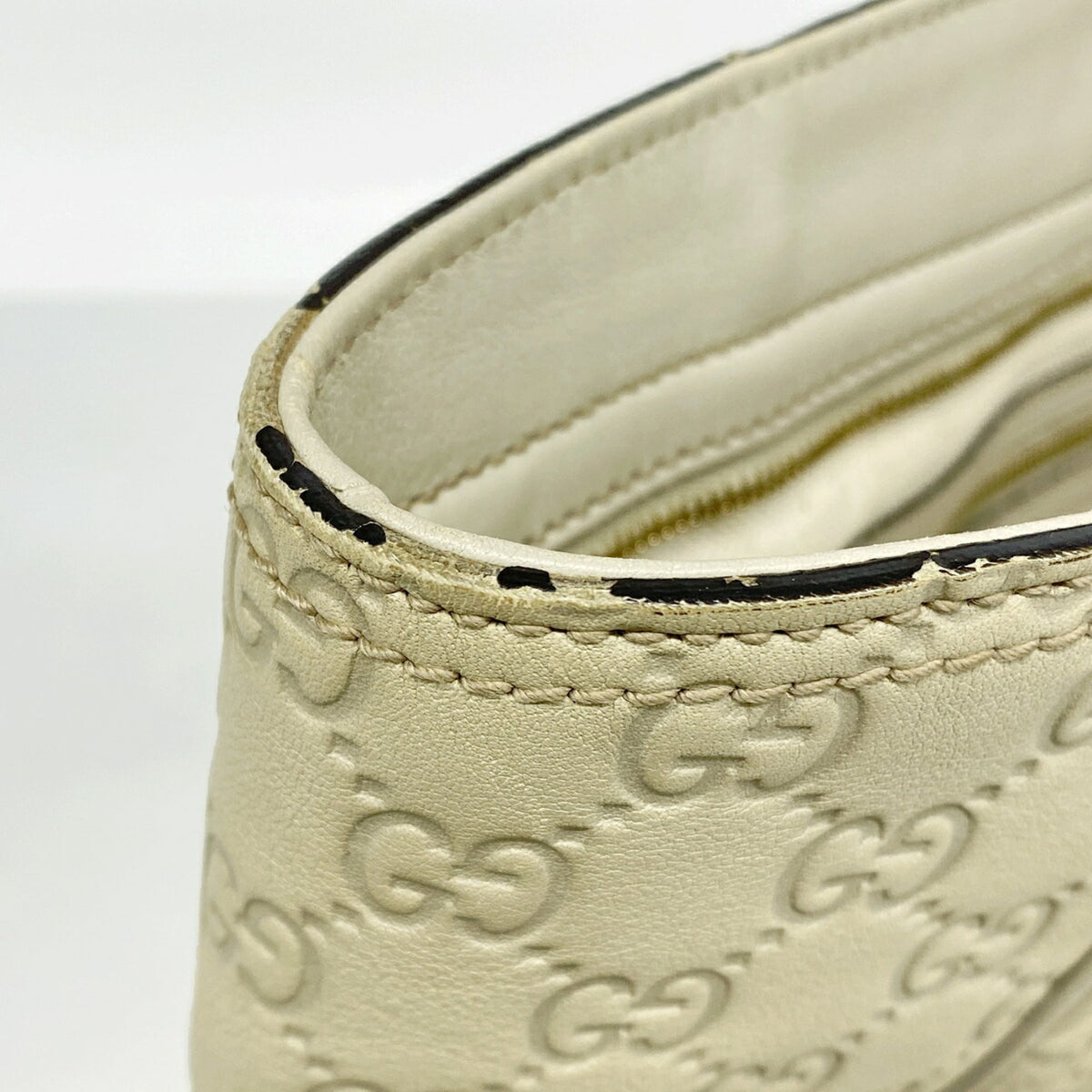 Gucci Beige Leather Tote Bag (Pre-Owned)