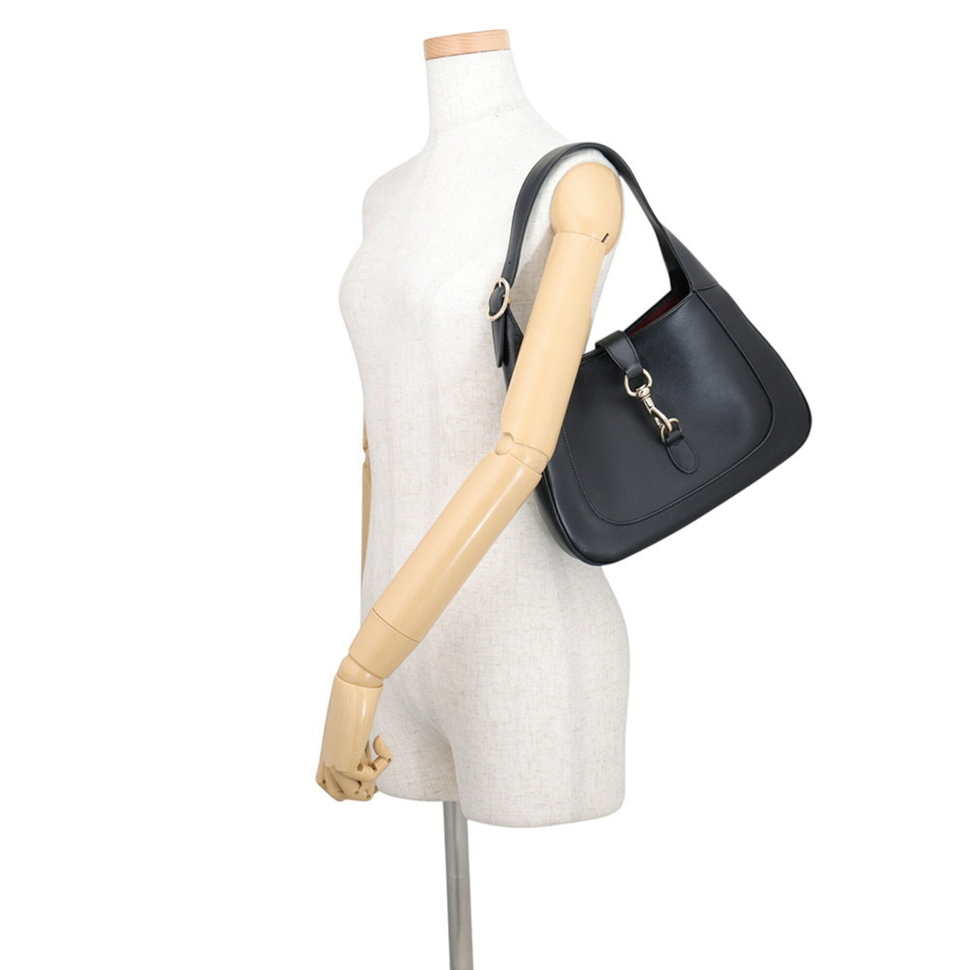 Gucci Black Leather Handbag Shoulder Bag (Pre-Owned)