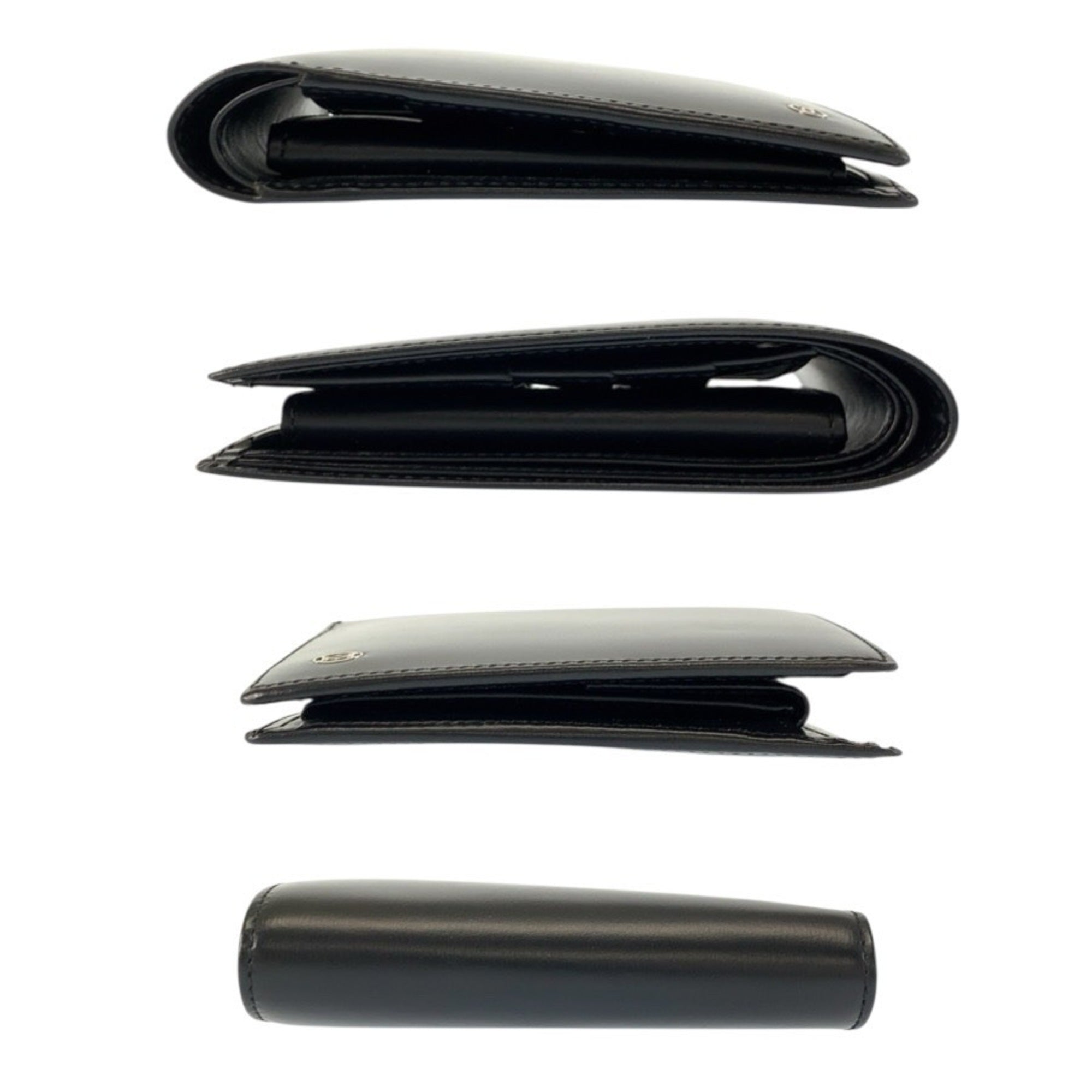 Cartier Black Leather Wallet (Bi-Fold) (Pre-Owned)