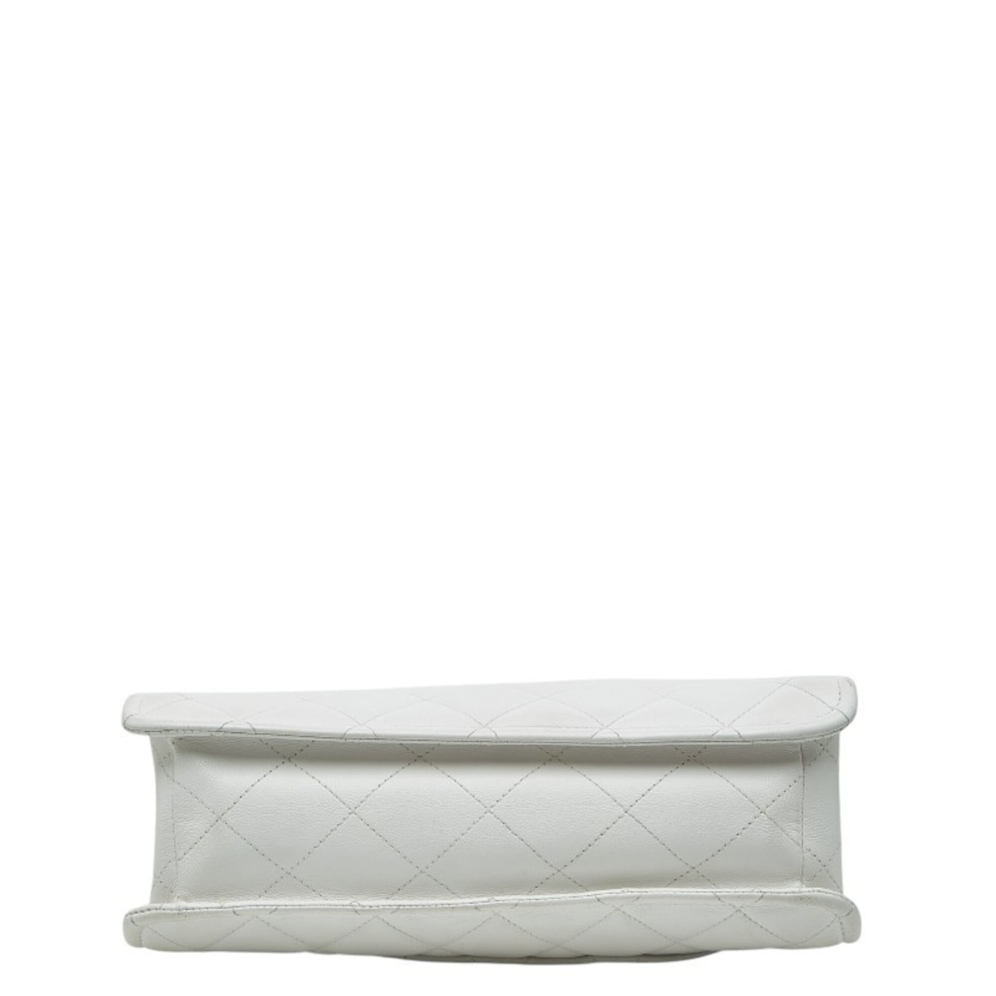 Chanel White Grained Calfskin Shoulder Bag Tote Bag (Pre-Owned)