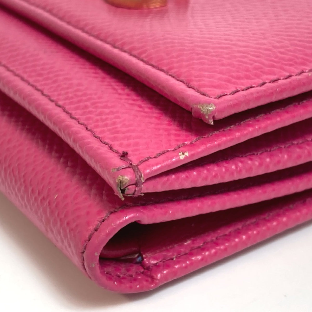 Dolce & Gabbana Pink Leather Wallet (Tri-Fold) (Pre-Owned)