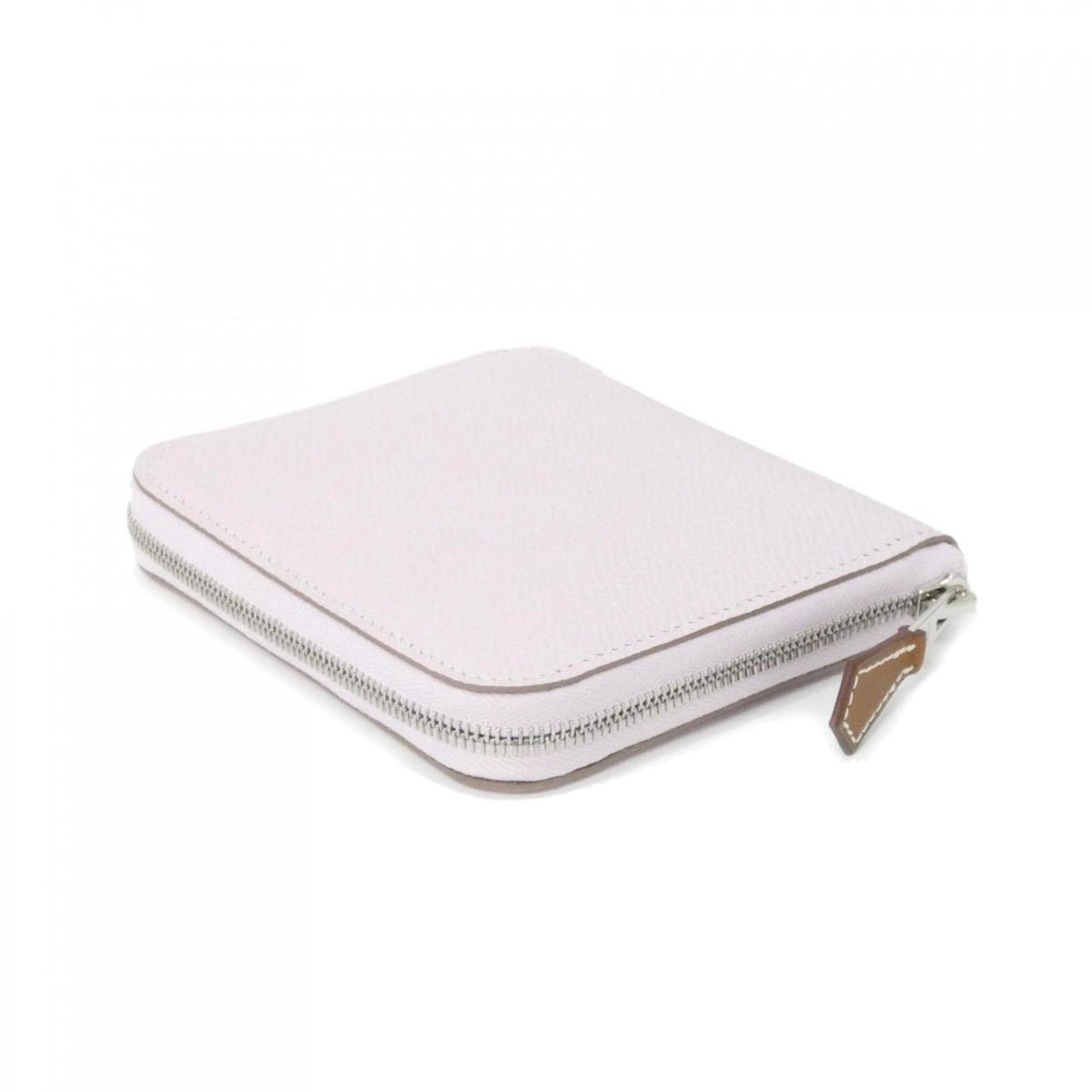 Hermes Silver Epsom Leather Silk Wallet (Bi-Fold) (Pre-Owned)