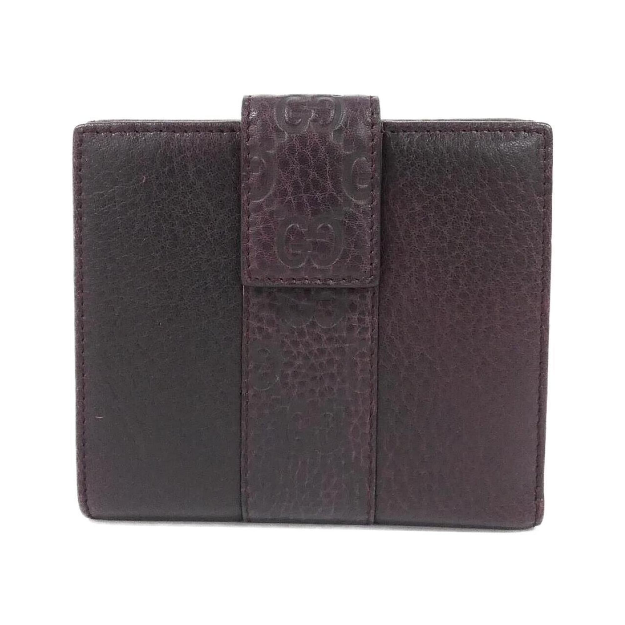 Gucci Bordeaux Leather Gg Leather Wallet (Bi-Fold) (Pre-Owned)