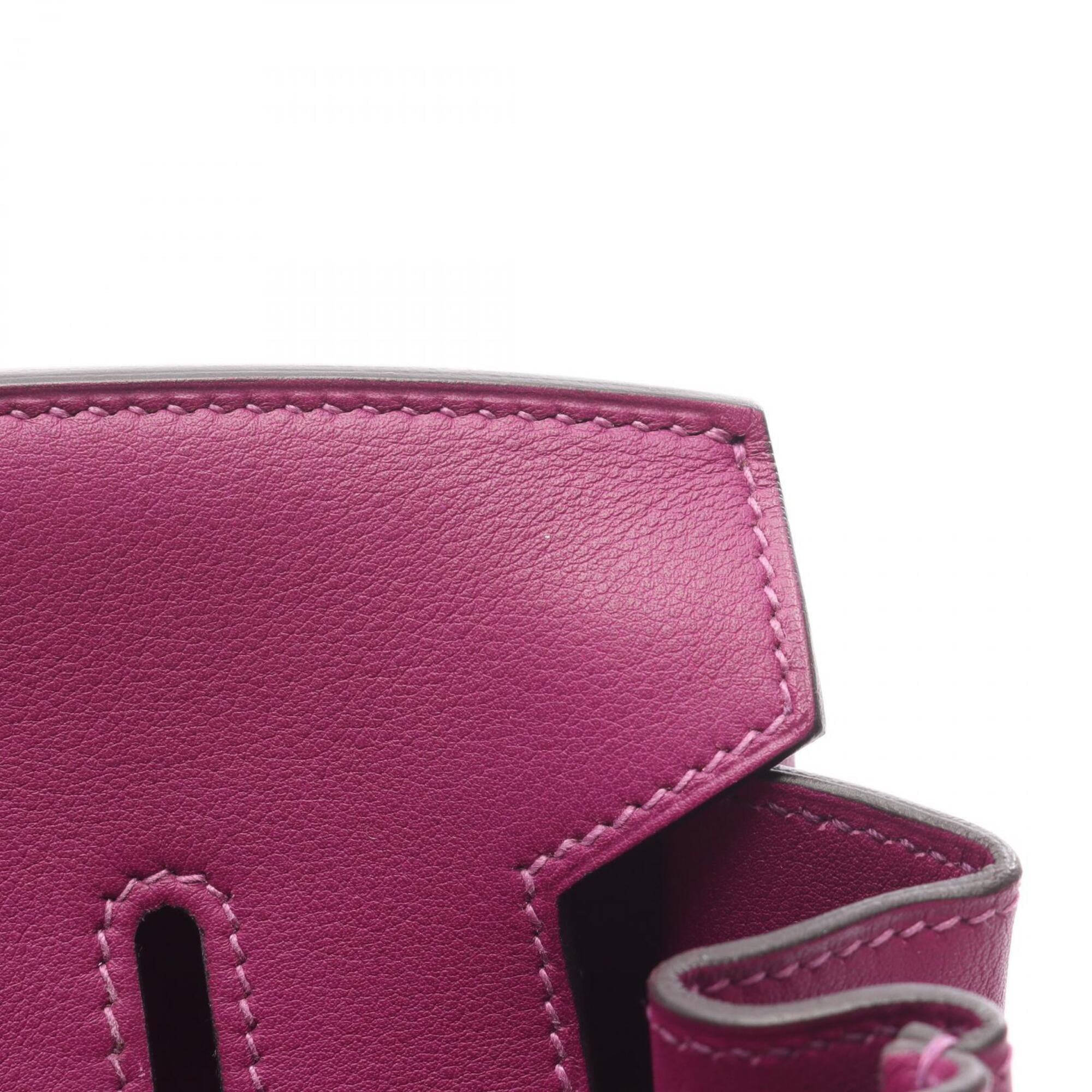 Hermes Anemone Purple Swift Leather Handbag (Pre-Owned)