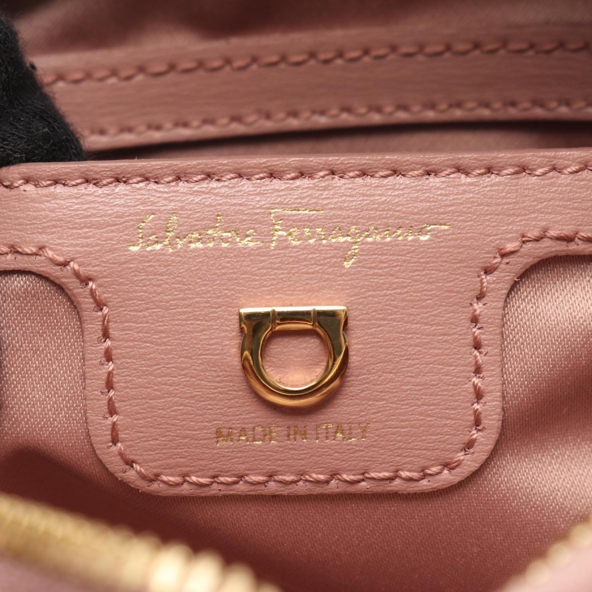 Salvatore Ferragamo Pink Leather Shoulder Bag (Pre-Owned)