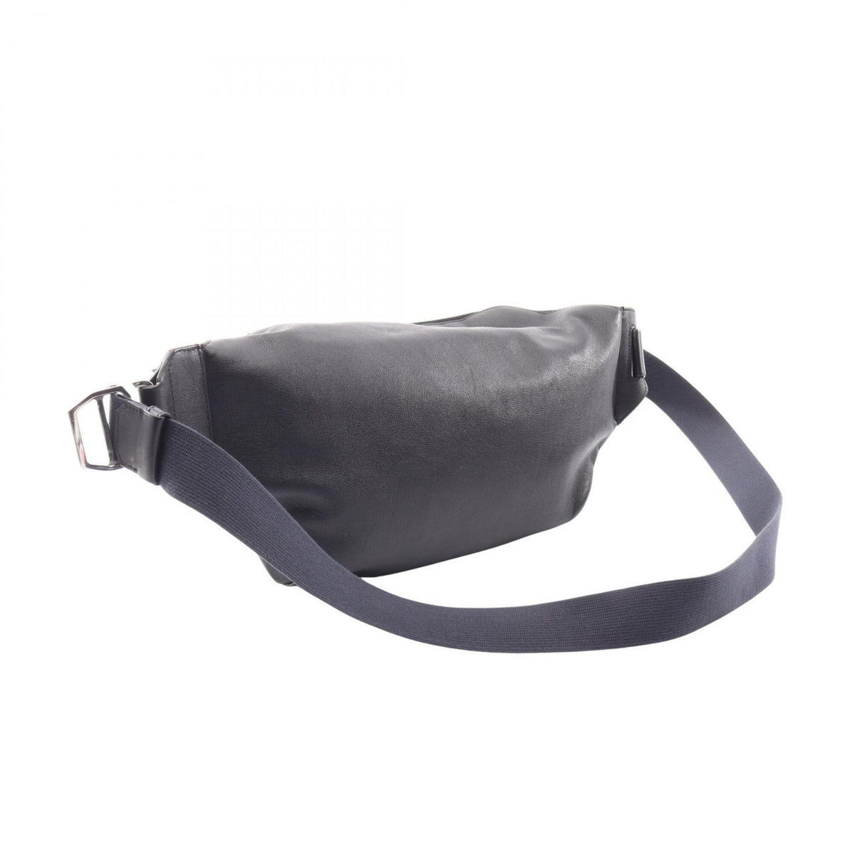 Hermes Navy Leather Fanny Pack Handbag Sling Bag (Pre-Owned)