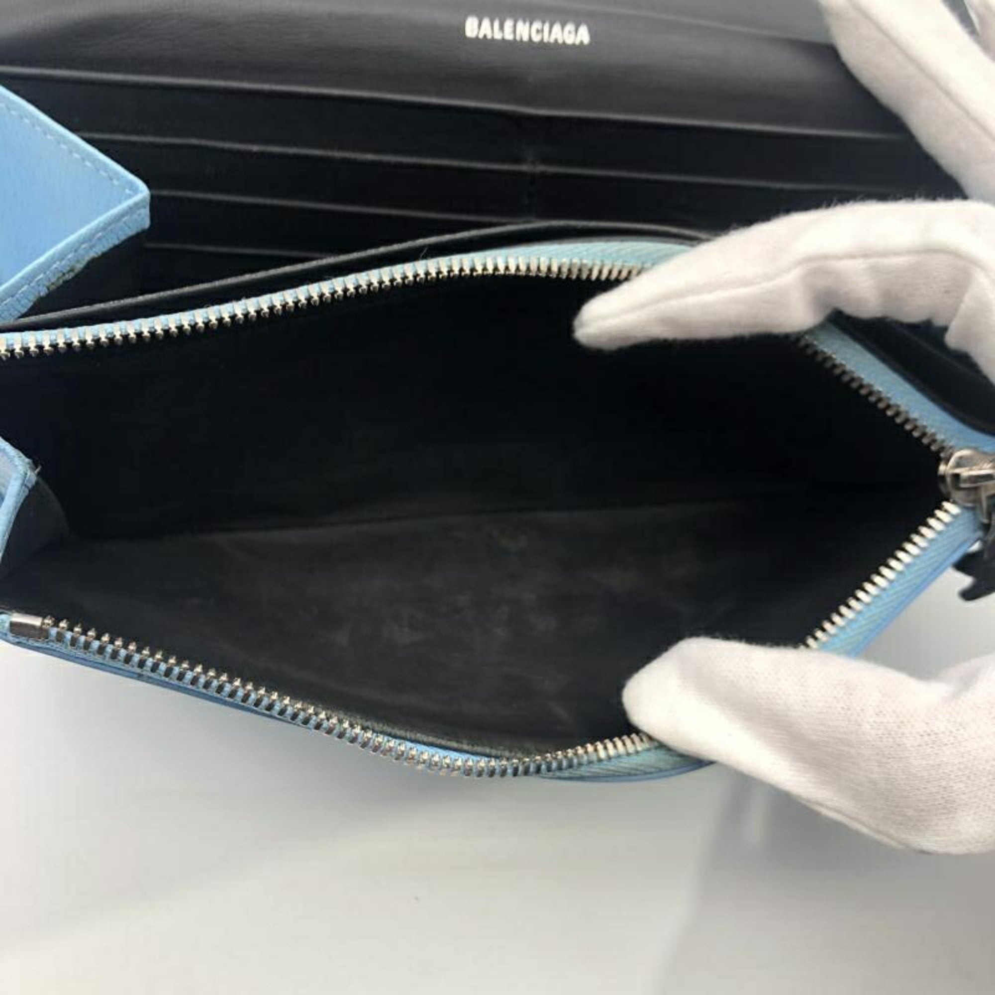 Balenciaga Light Blue Long Wallet (Bi-Fold) (Pre-Owned)
