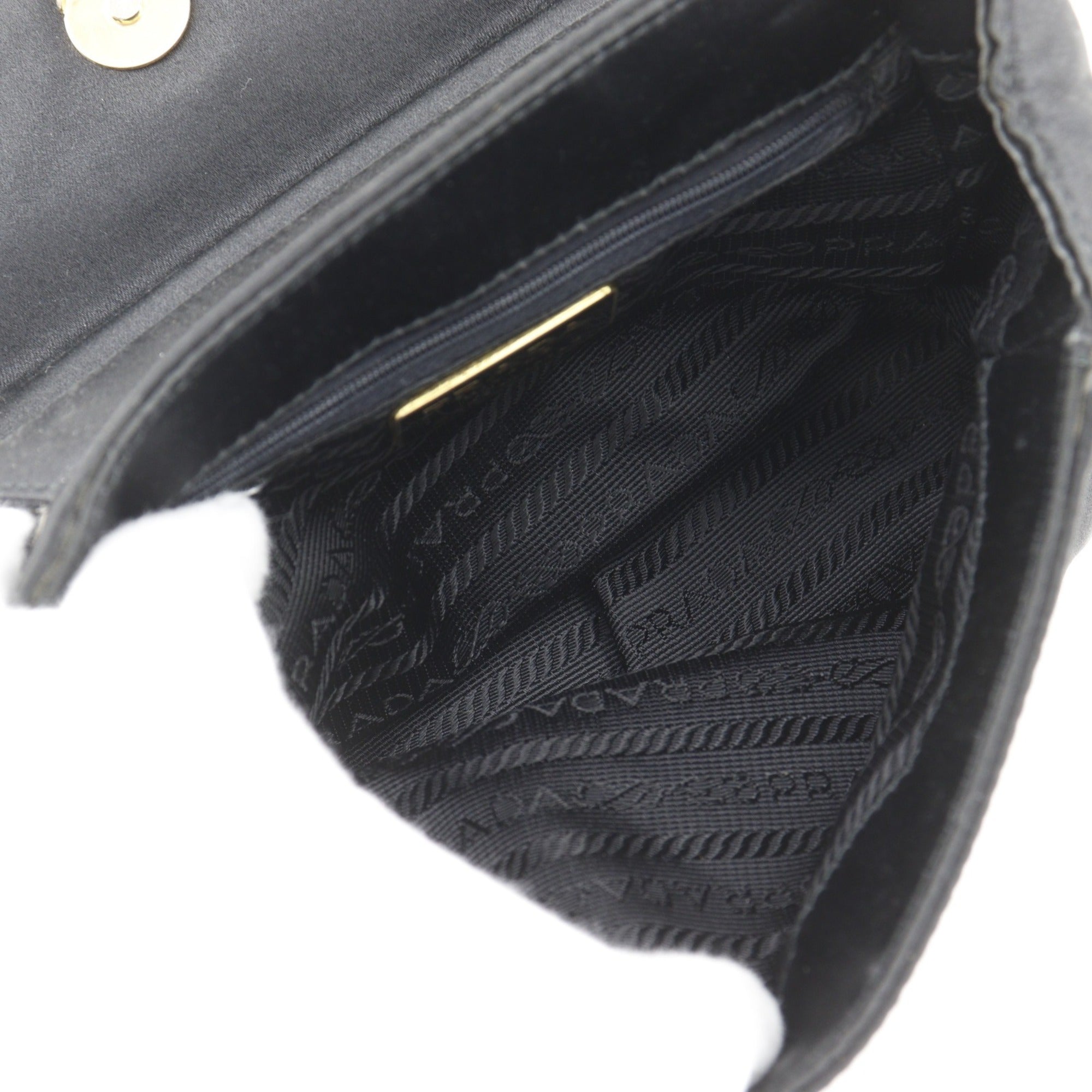 Prada Black Satin Shoulder Bag (Pre-Owned)