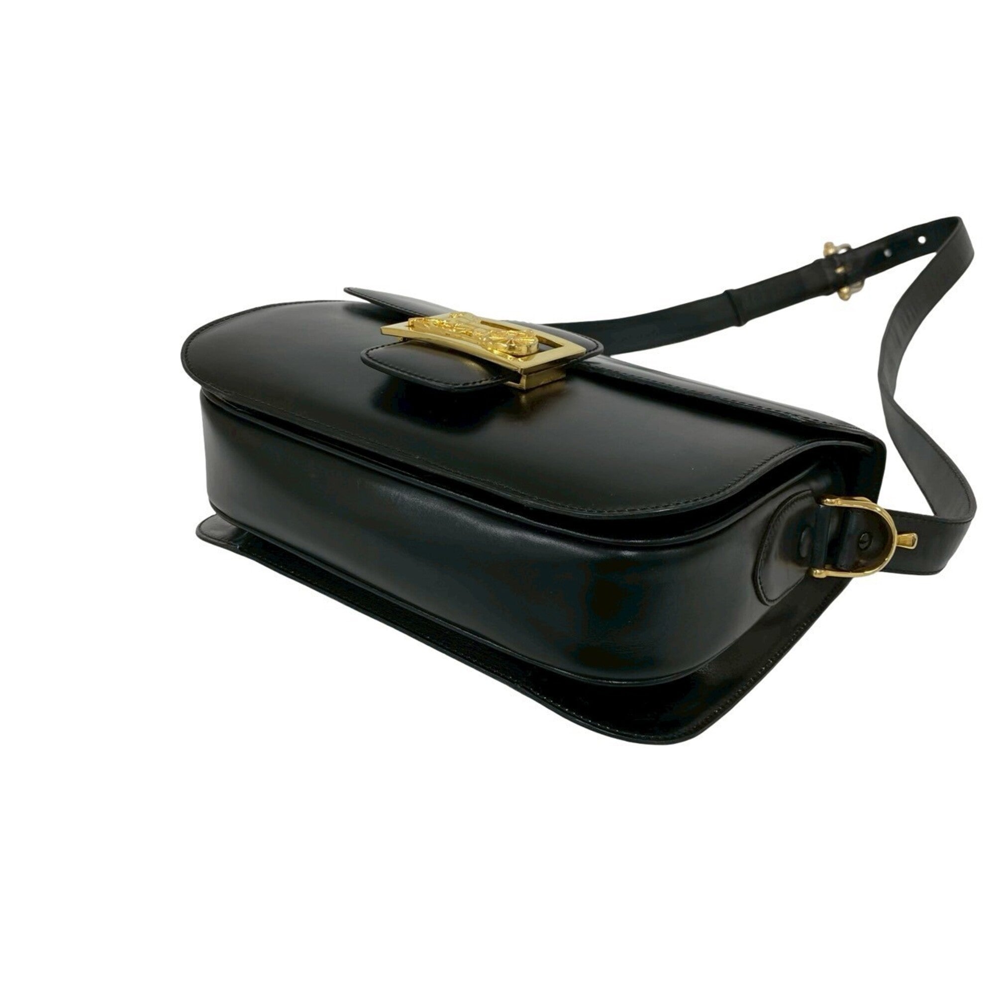 Celine Black Leather Pochette Shoulder Bag (Pre-Owned)