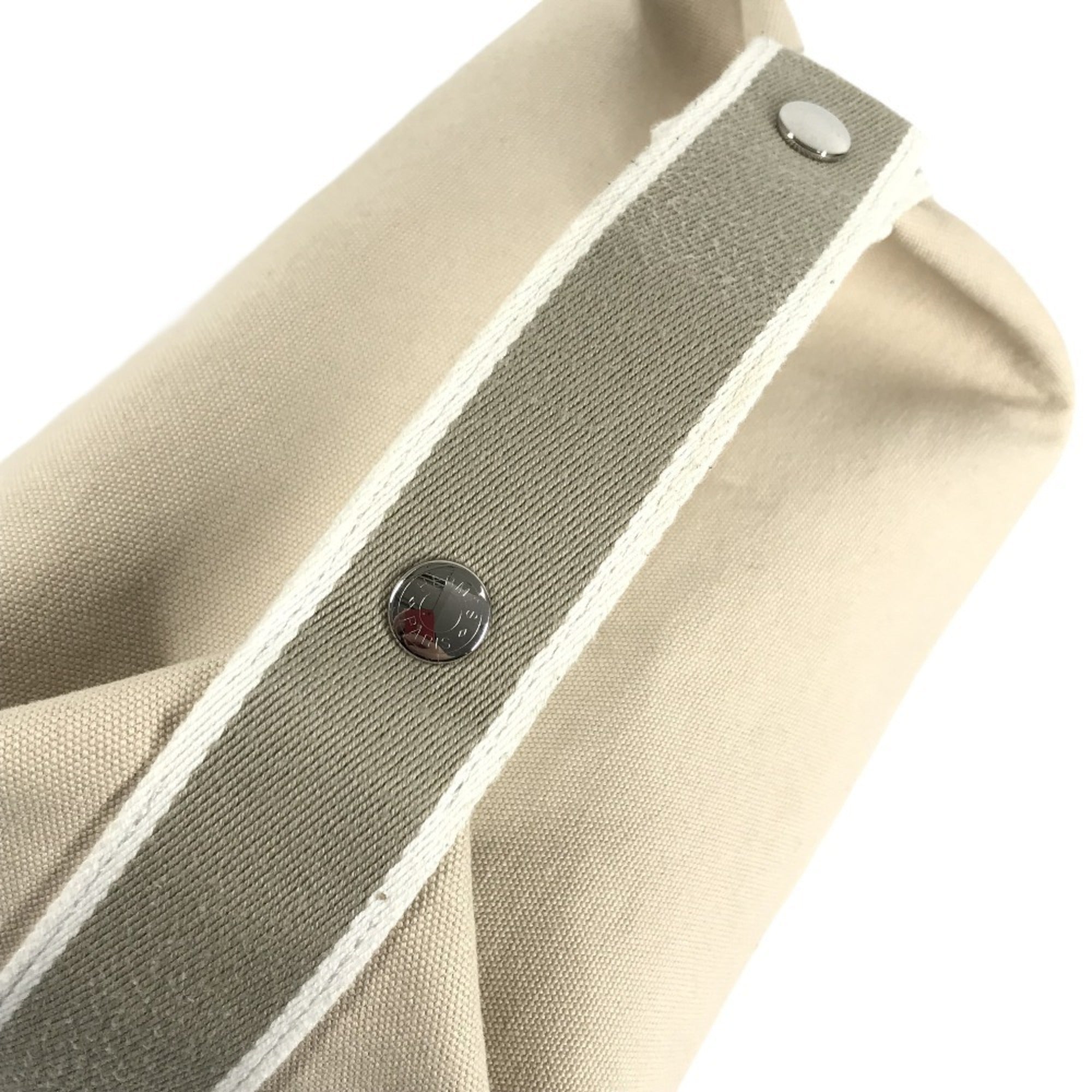 Hermes Beige Cotton Pouch Vanity Bag (Pre-Owned)