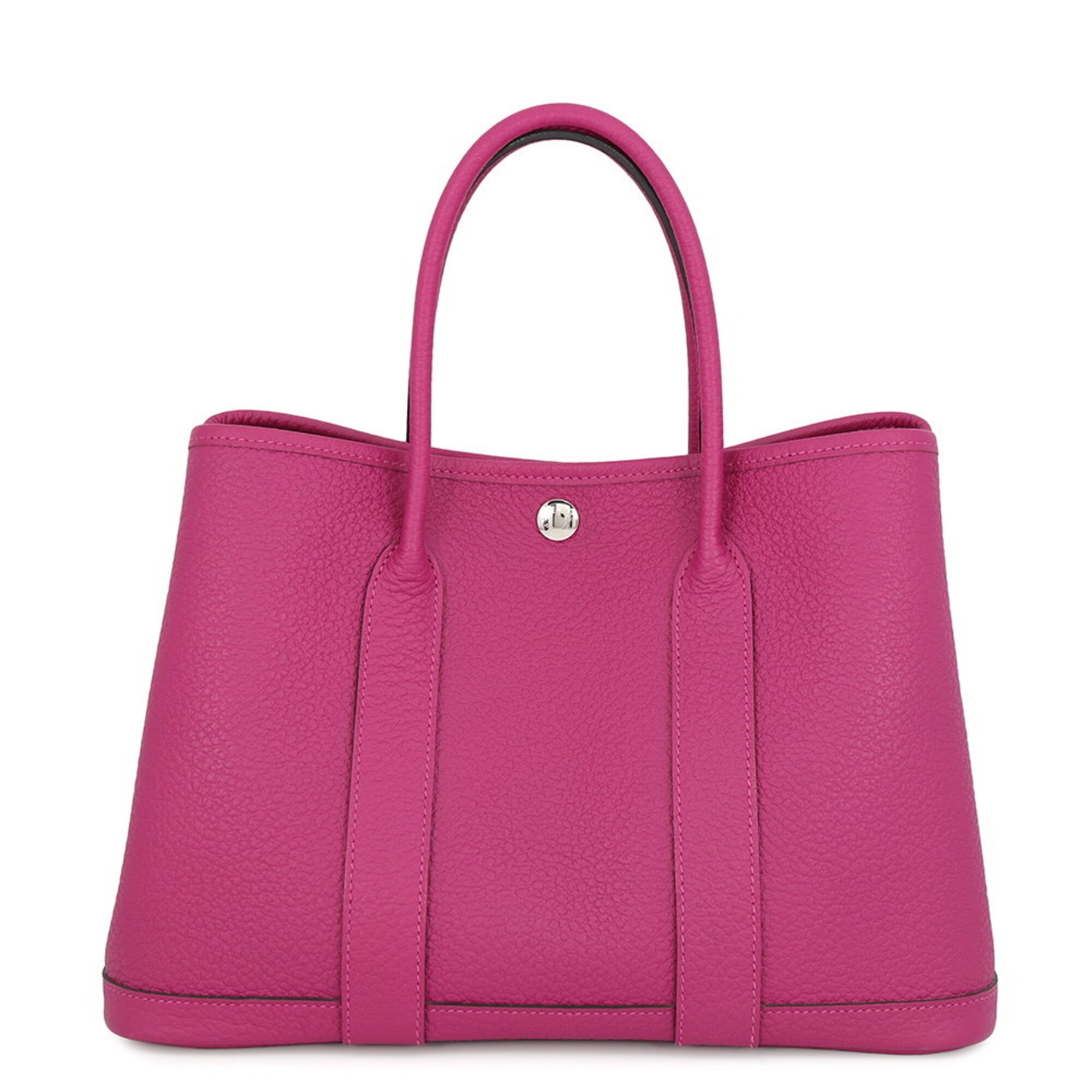 Hermes Garden Rose Purple Negonda Leather Handbag Tote Bag (Pre-Owned)